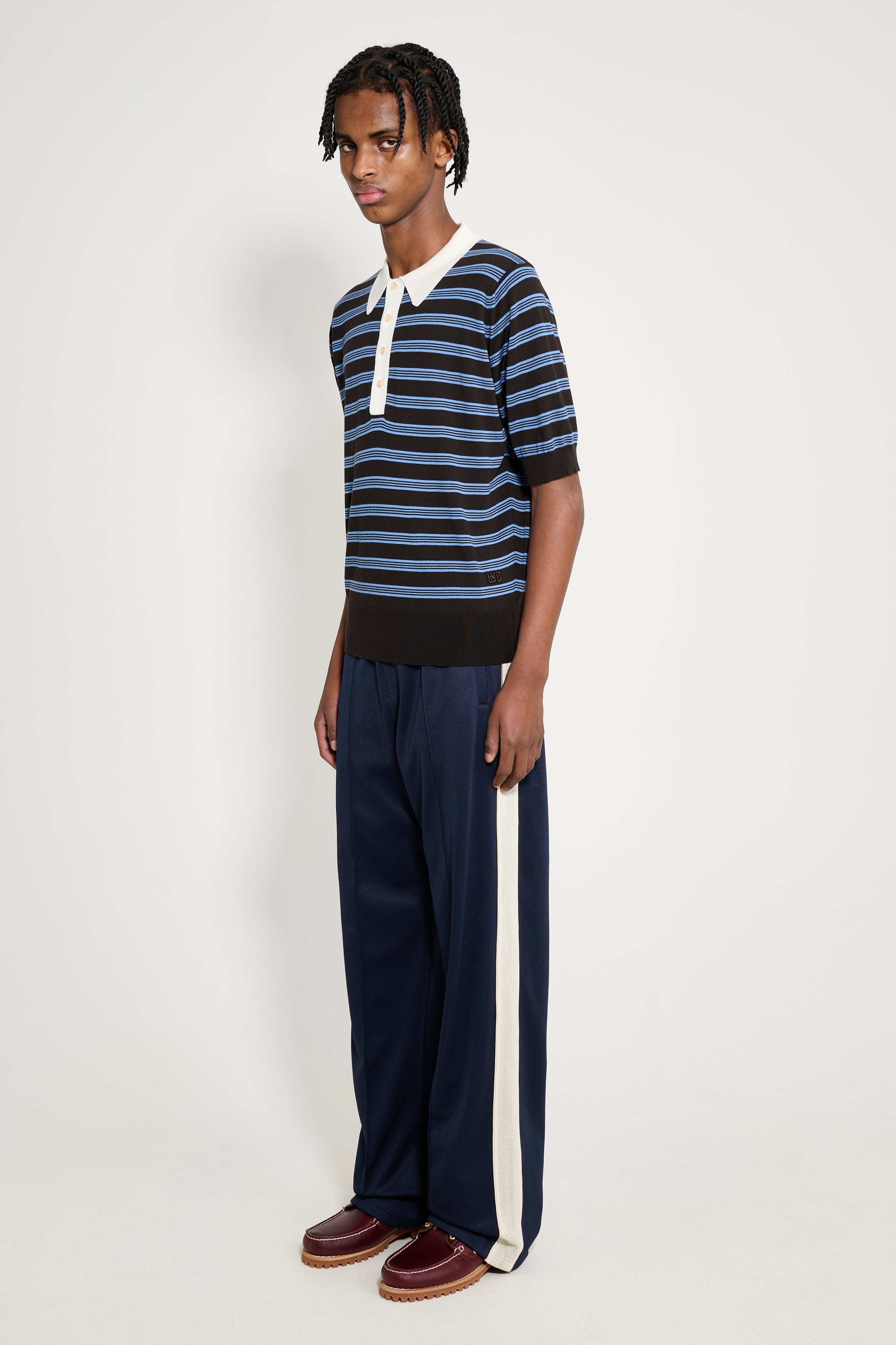 Wales Bonner Motion Track Pant Navy / Ivory