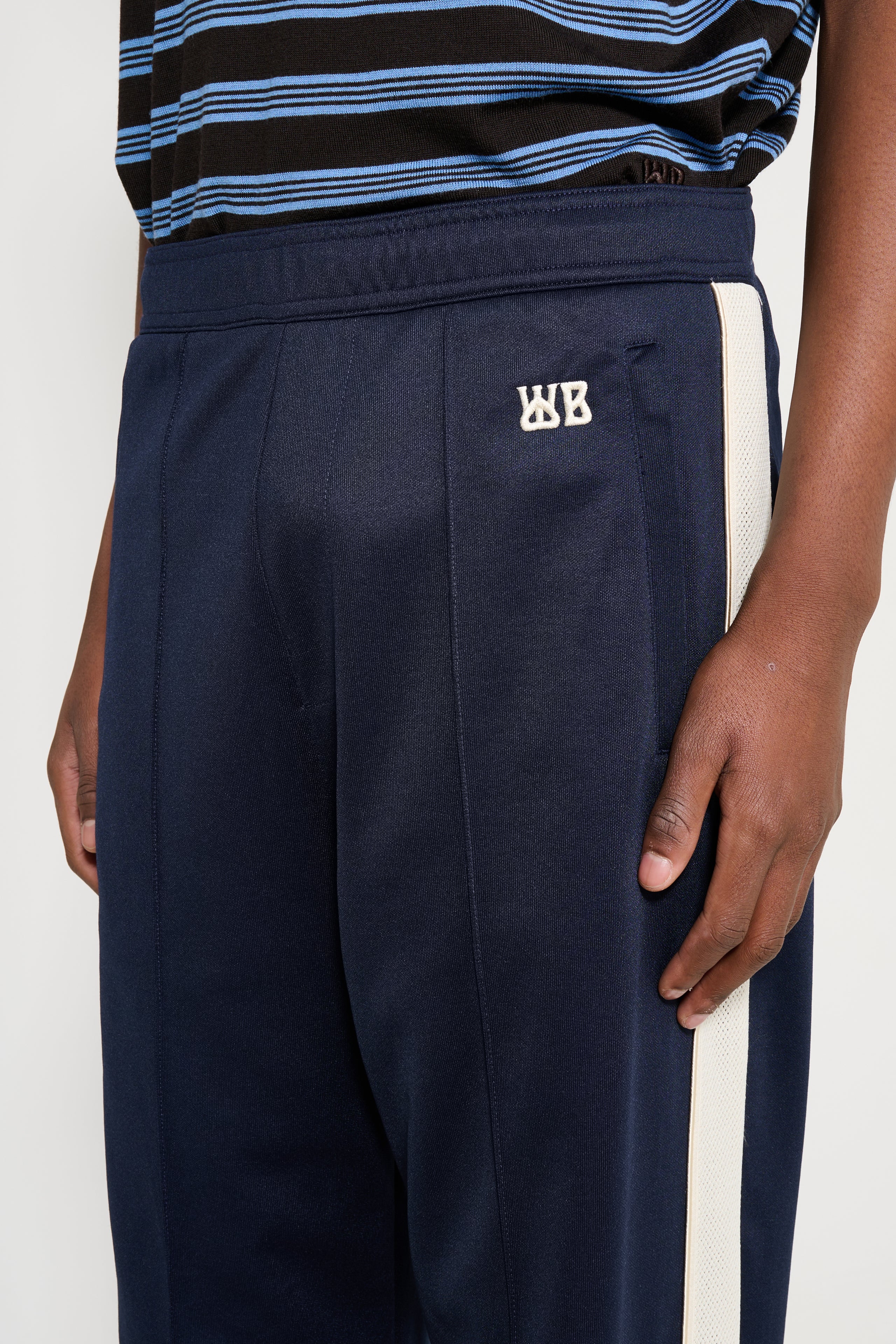 Wales Bonner Motion Track Pant Navy / Ivory