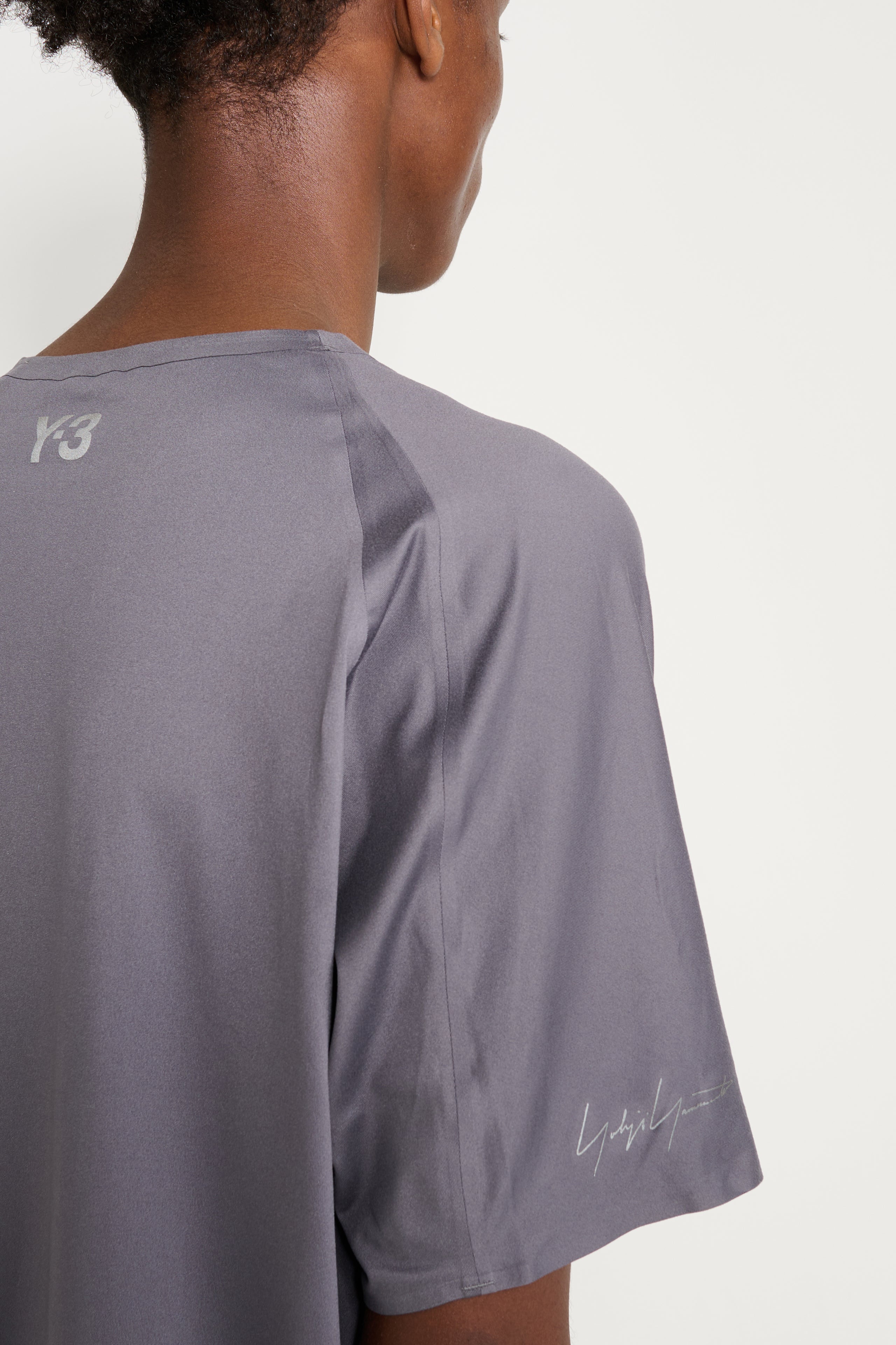 Y-3 Running Short Sleeve Tee Granite