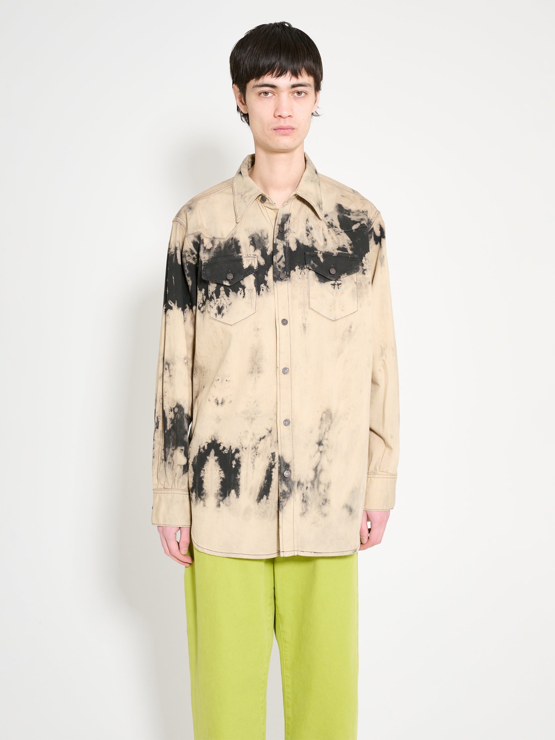 Acne Studios Long Sleeve Shirt Black / Beige