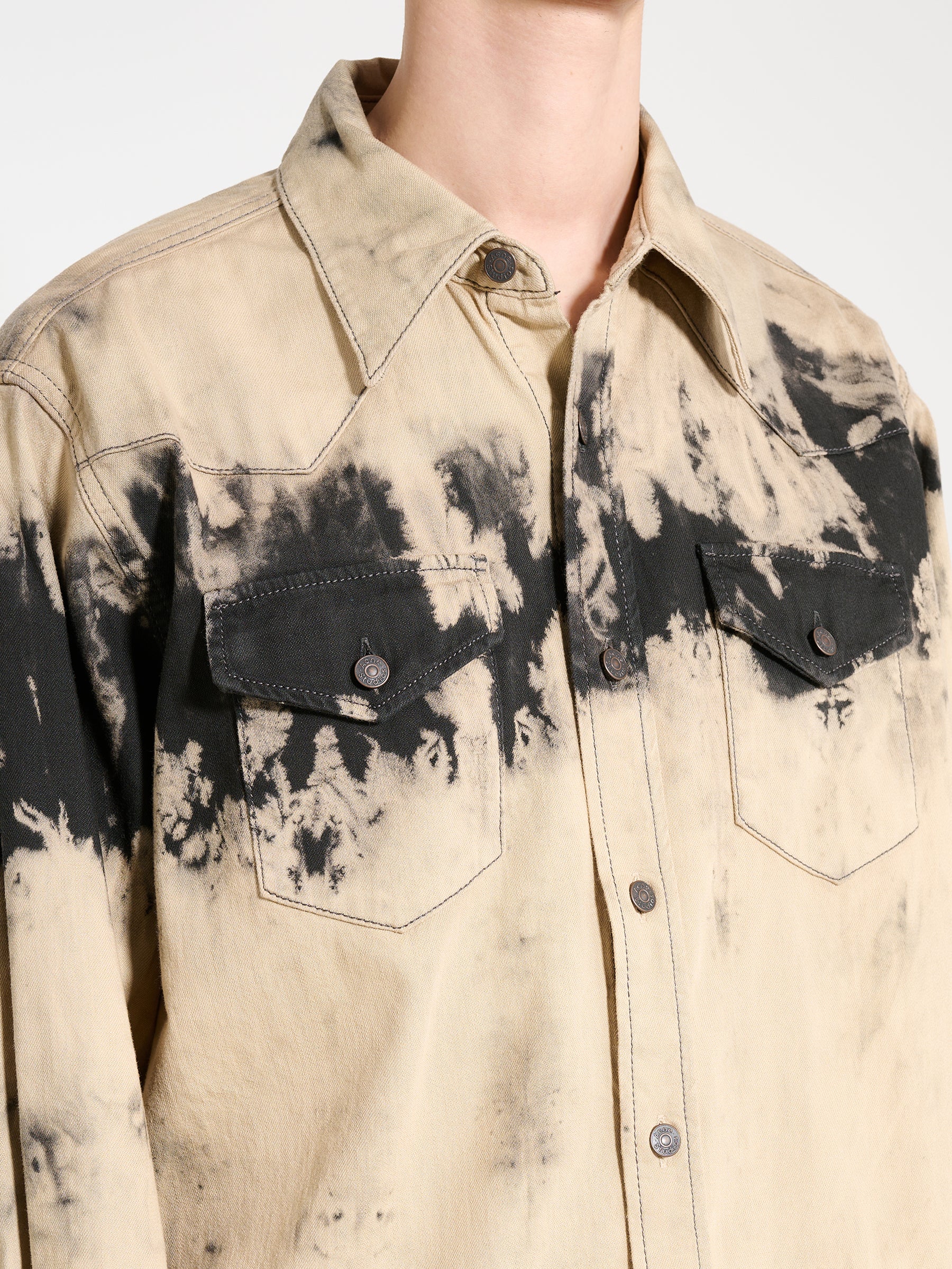 Acne Studios Long Sleeve Shirt Black / Beige