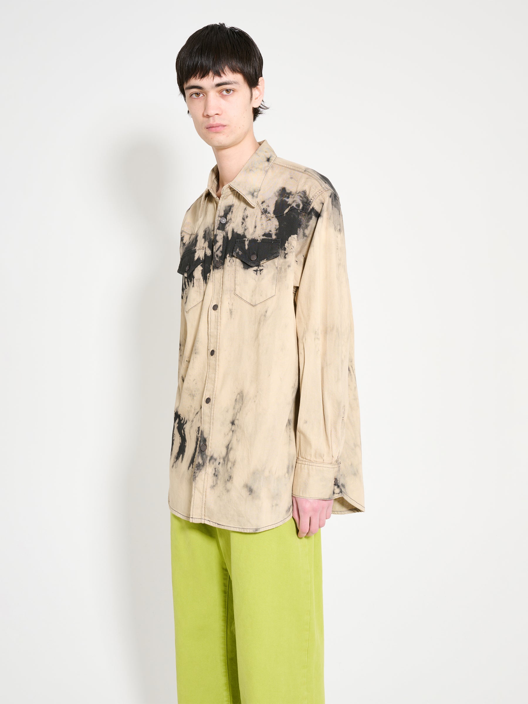 Acne Studios Long Sleeve Shirt Black / Beige