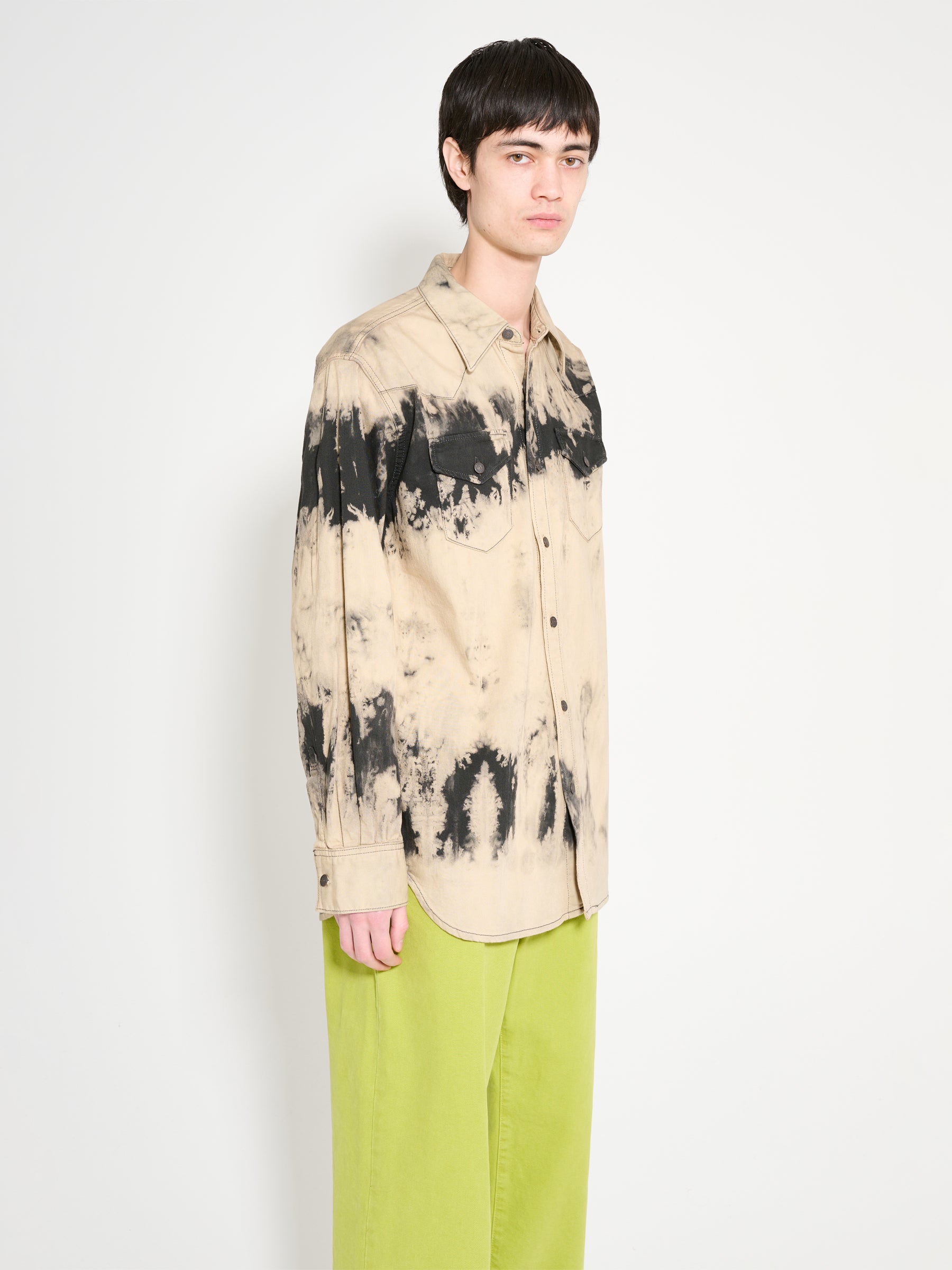 Acne Studios Long Sleeve Shirt Black / Beige