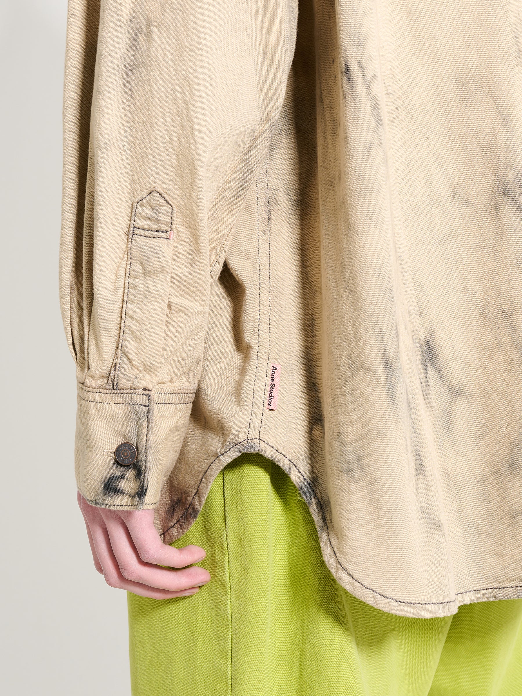 Acne Studios Long Sleeve Shirt Black / Beige