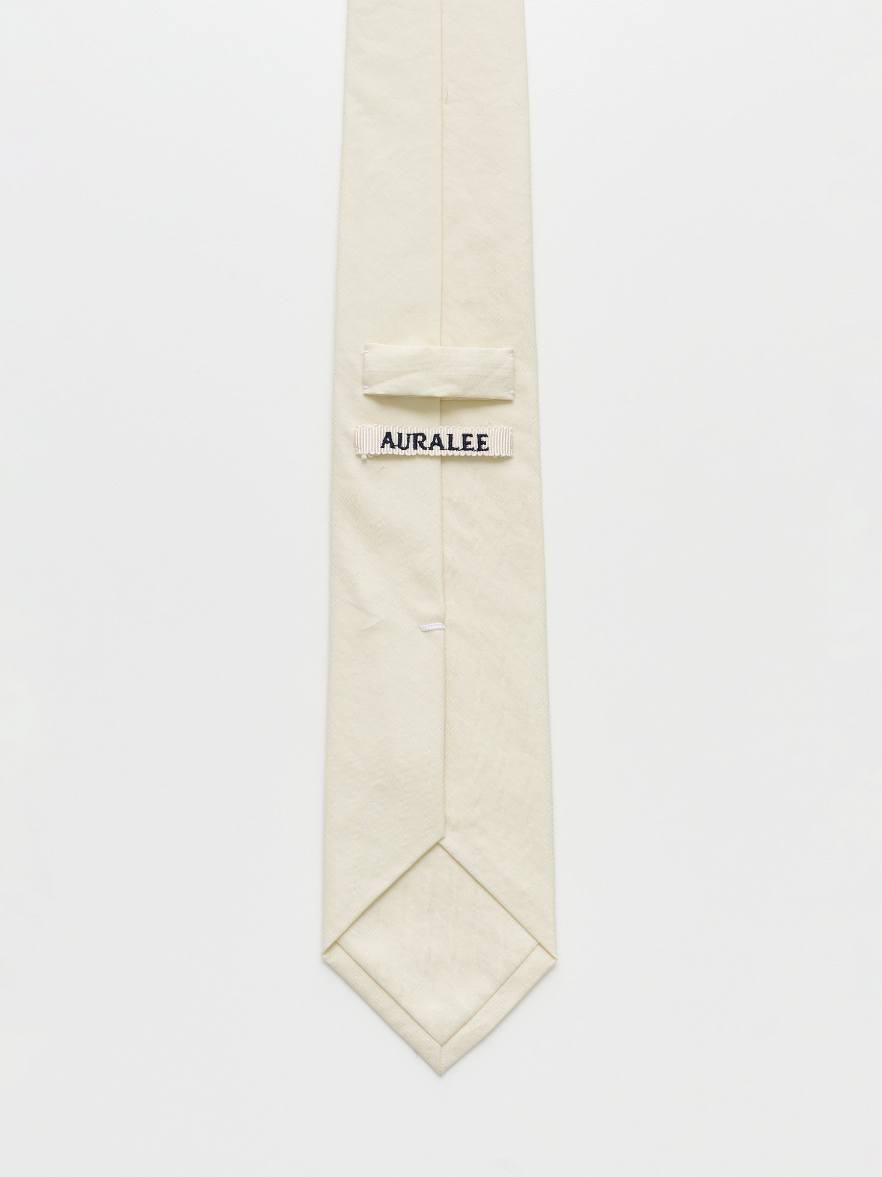 Auralee Washed Finx Twill Tie Light Yellow