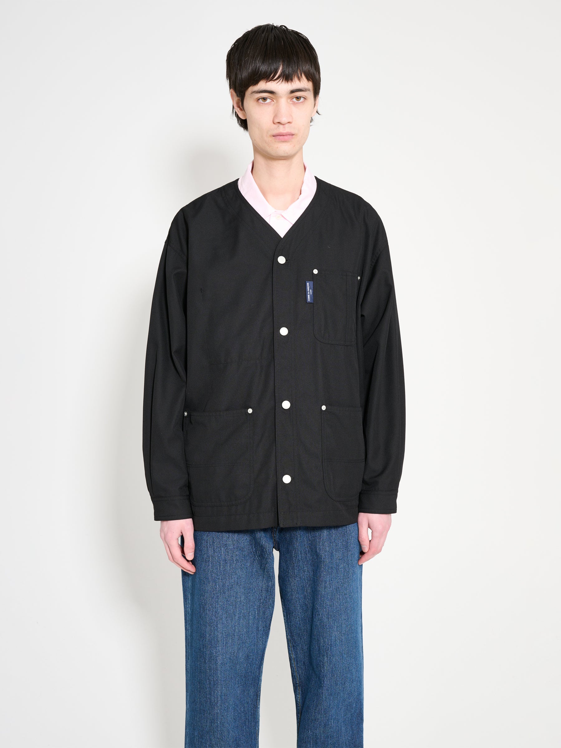 Comme des Garçons Homme Gabardine Cardigan Black
