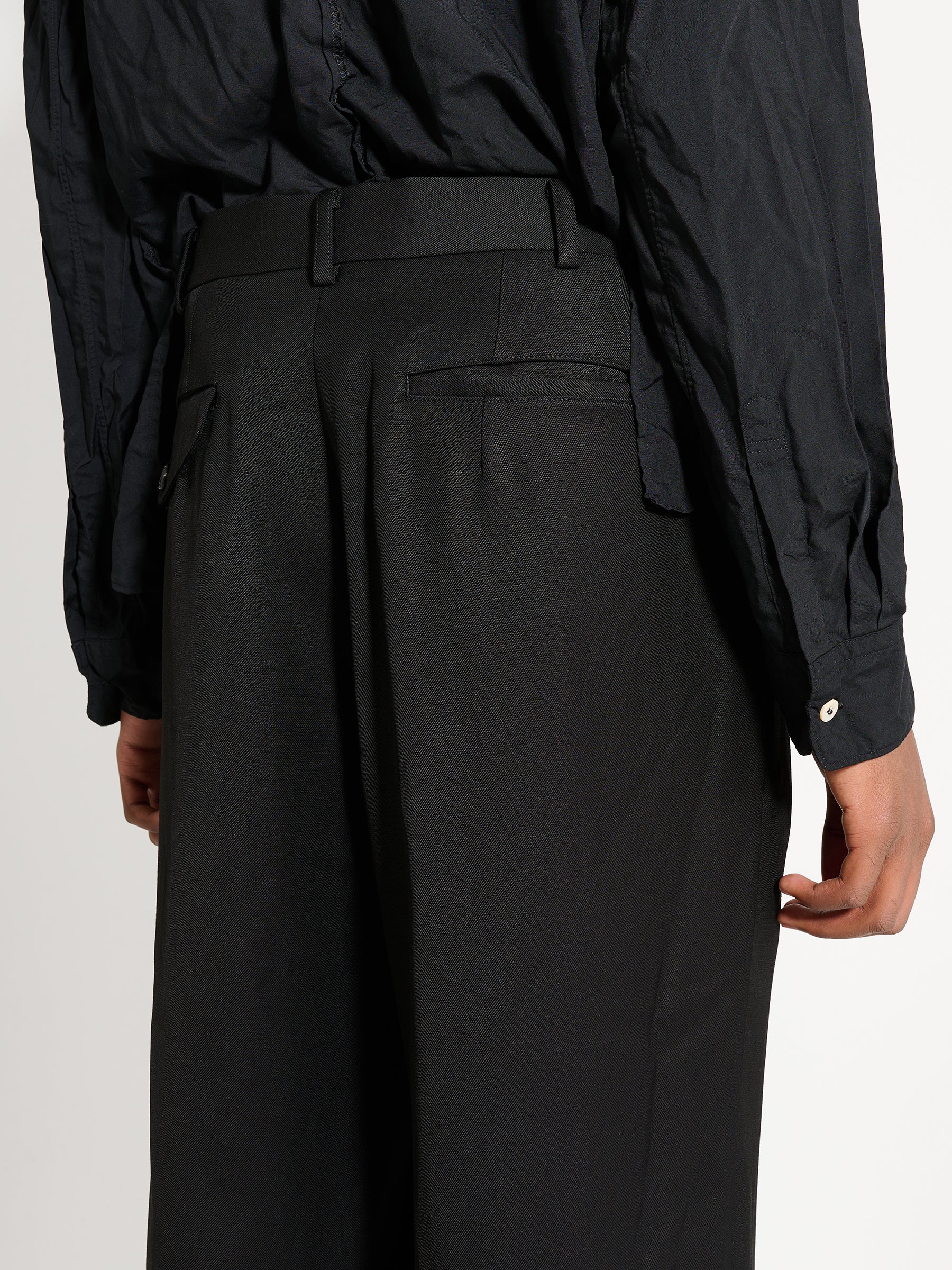 Comme des Garçons Homme Plus Rayon Linen Twill Pants Black