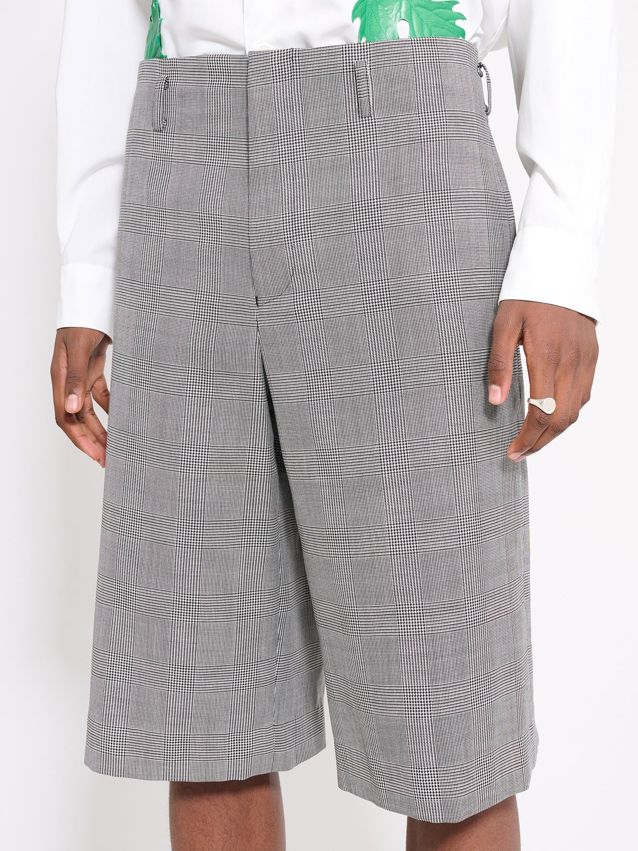 Comme des Garçons Homme Plus Wool Glen Check Shorts Black / Natural