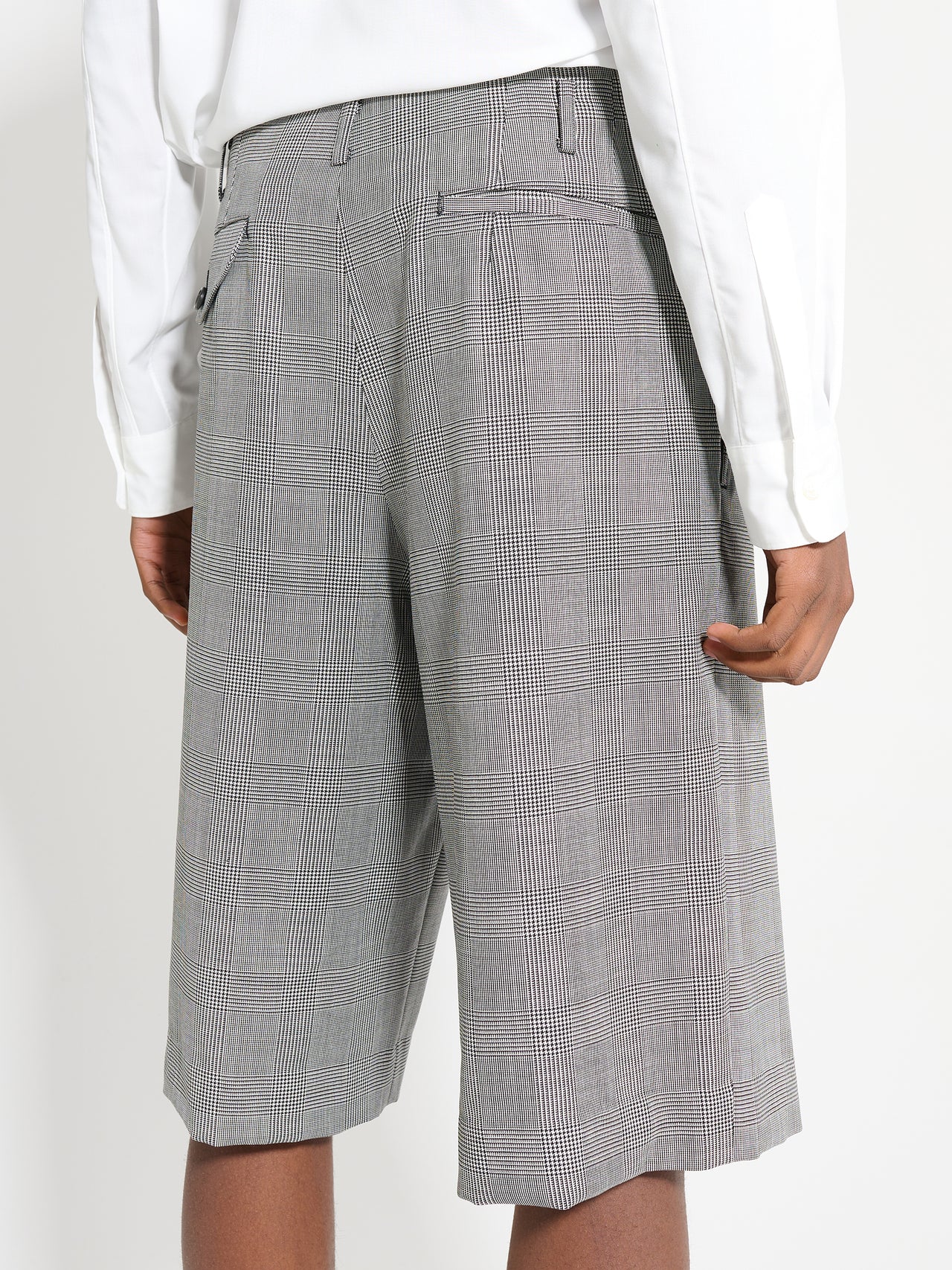 Comme des Garçons Homme Plus Wool Glen Check Shorts Black / Natural