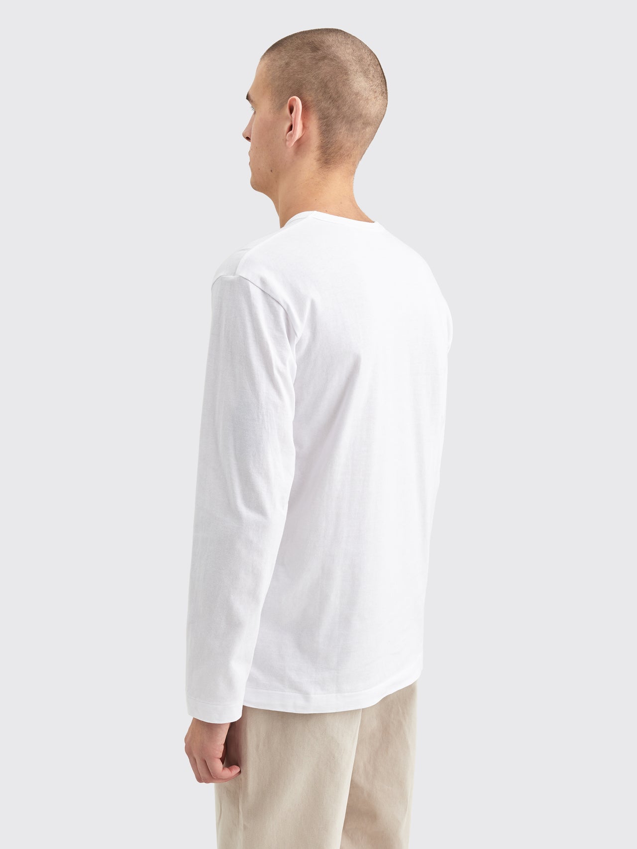 Comme des Garçons Play Small Heart LS T-shirt White Red