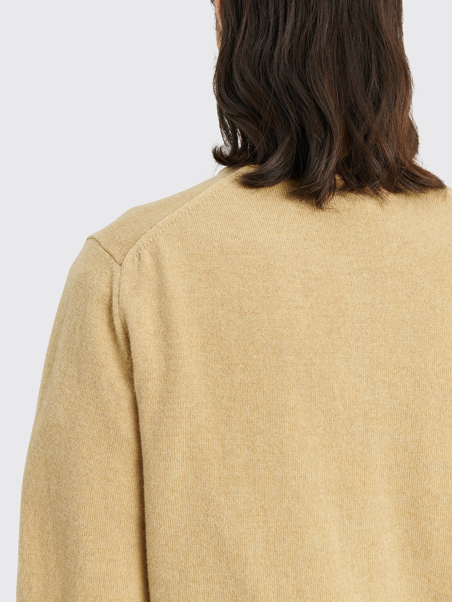 Comme des Garçons Play Small Heart Knitted Cardigan Light Camel