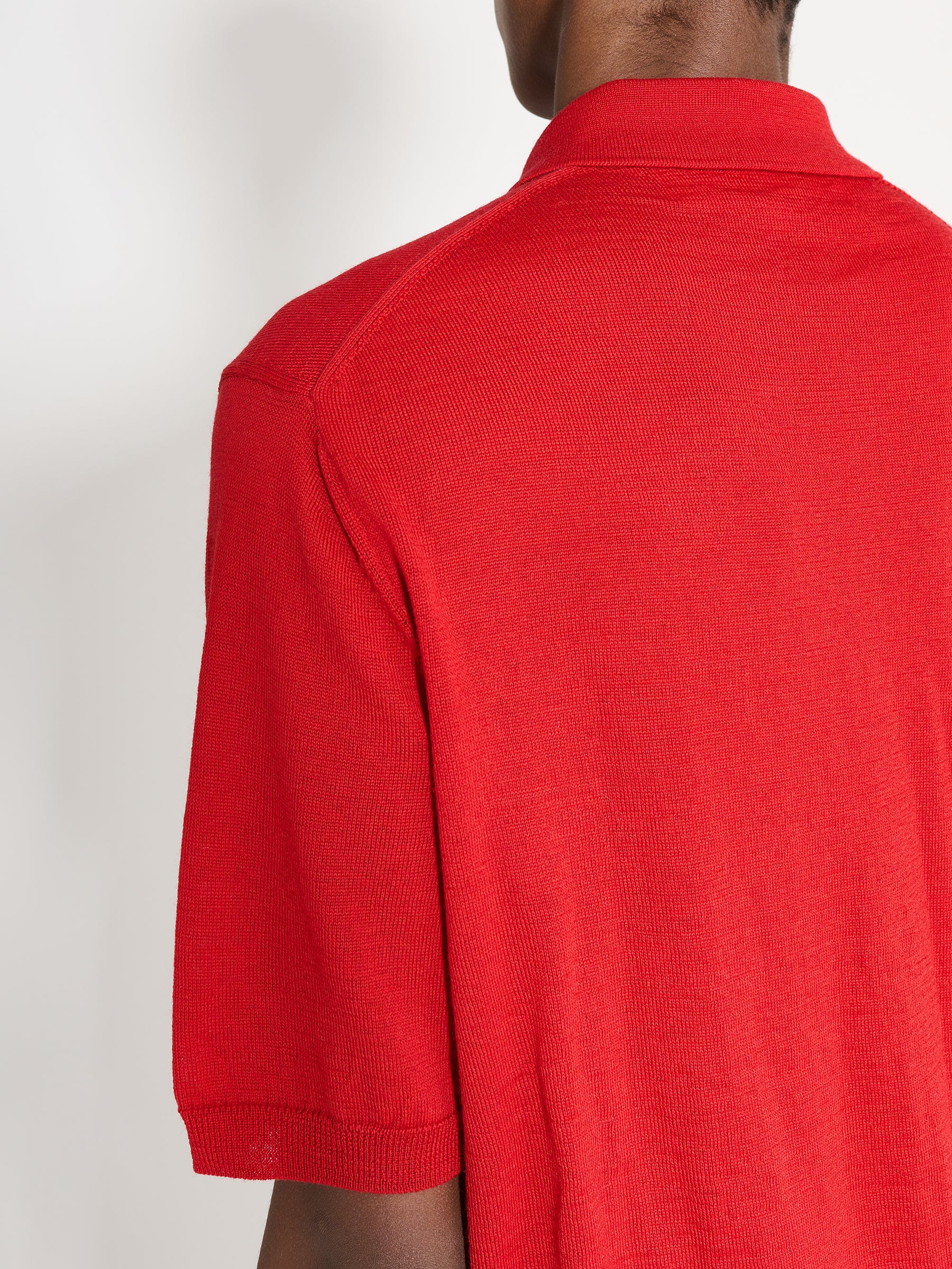 Comme des Garçons PLAY Polo Neck Short Sleeve Shirt Red