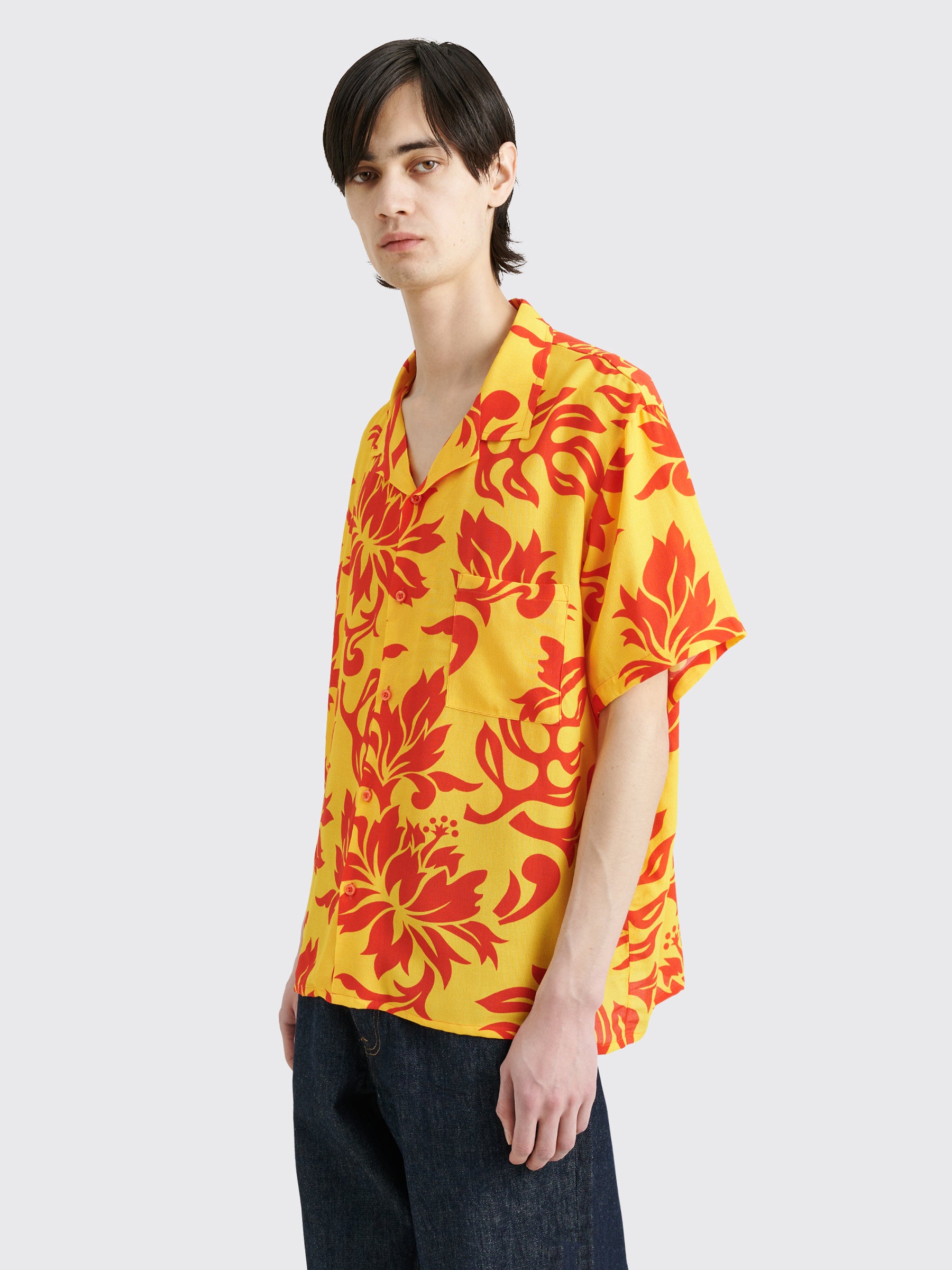 ERL Printed Short Sleeve Shirt ERL Tropcial Flowers