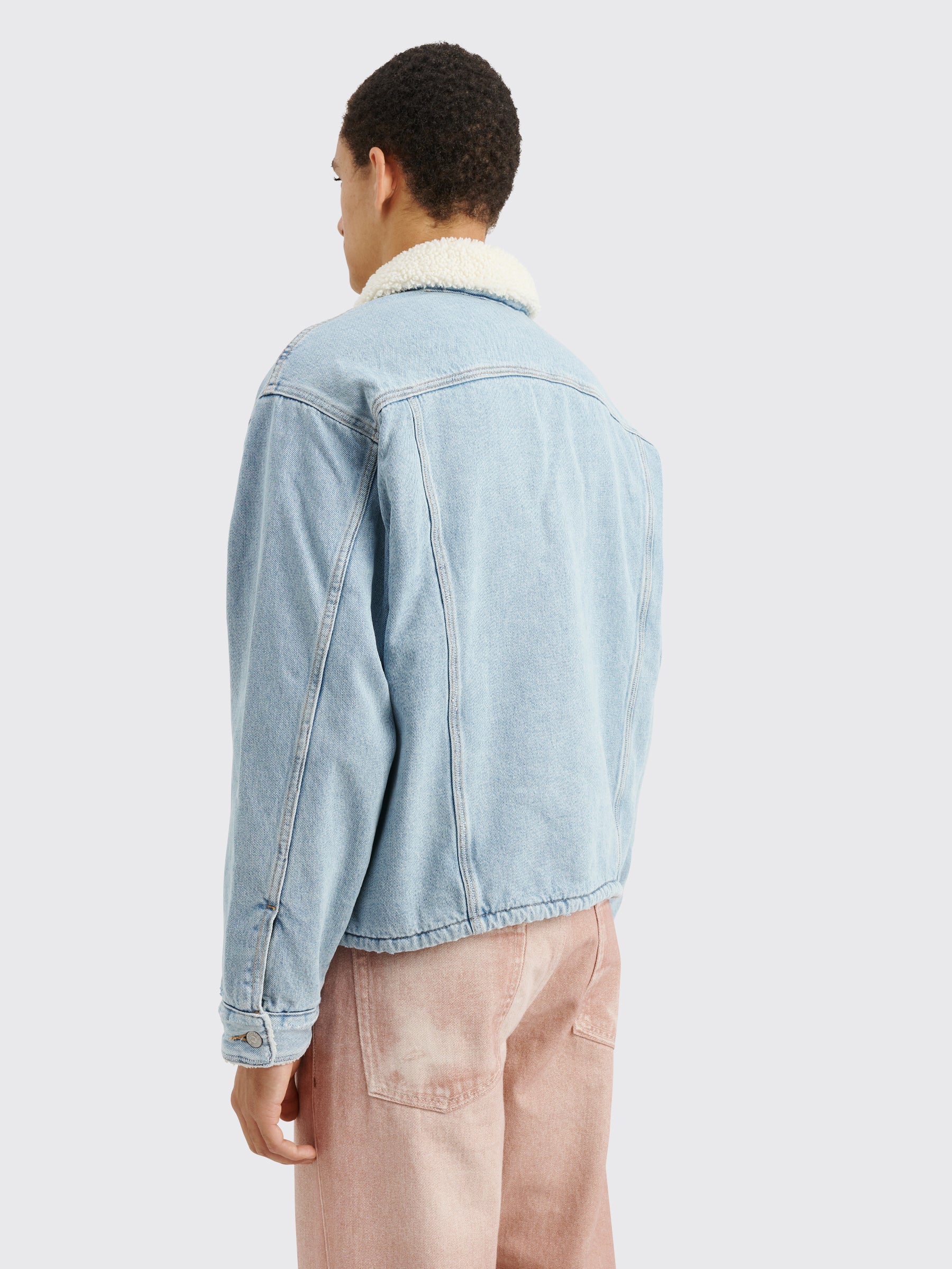 ERL x Levi's Sherpa Trucker Jacket Blue
