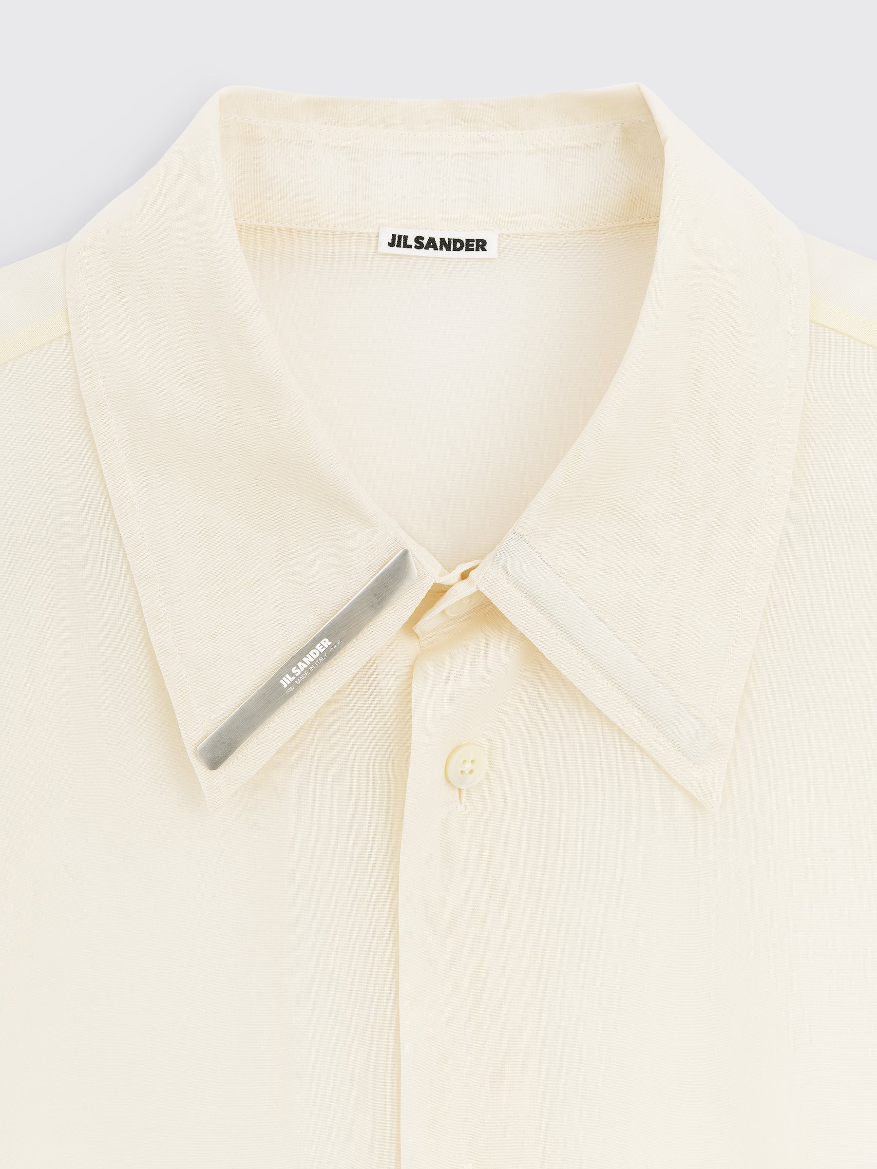 Jil Sander Relaxed Sheer Cotton Shirt Natural