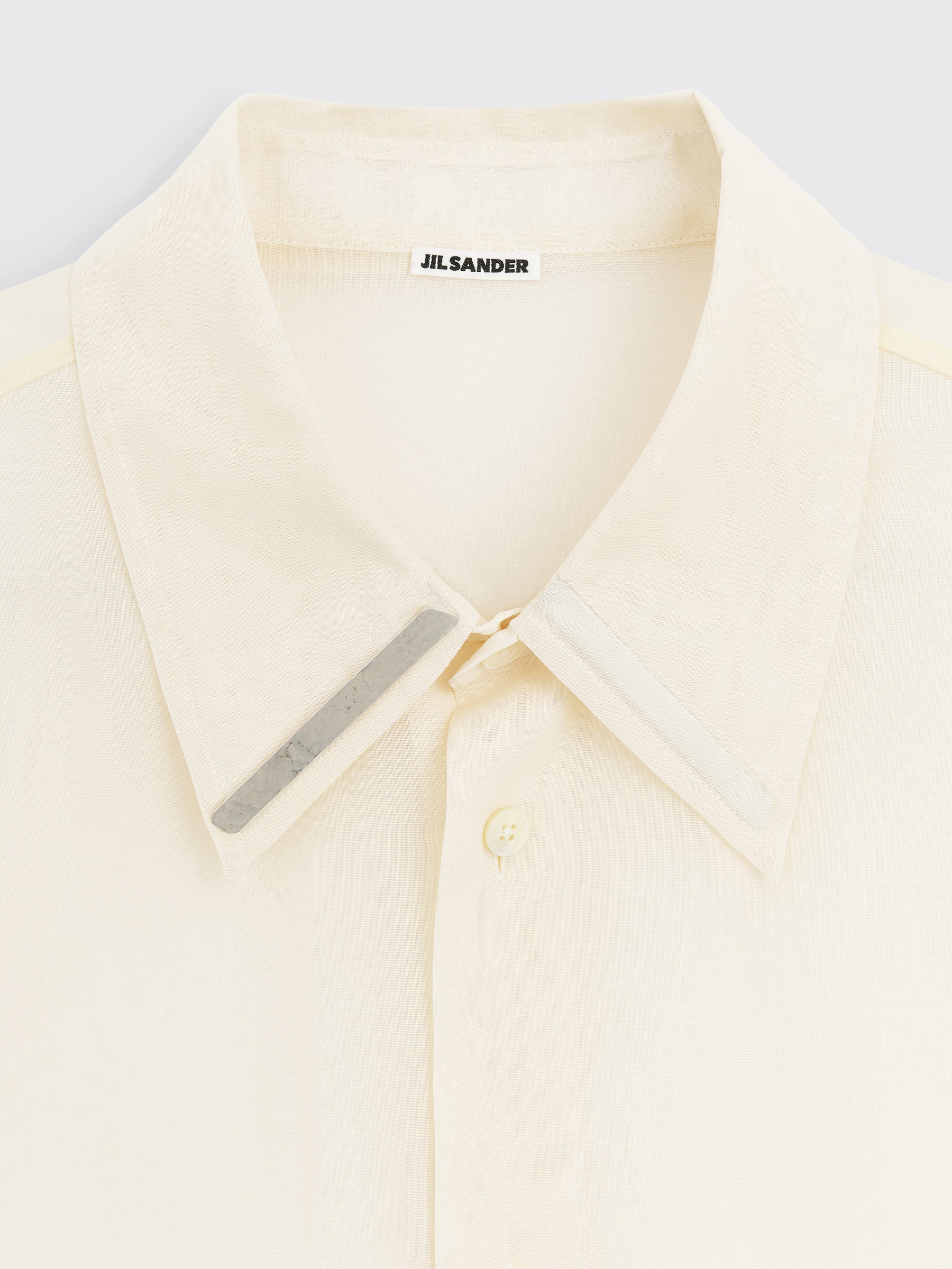 Jil Sander Relaxed Sheer Cotton Shirt Natural