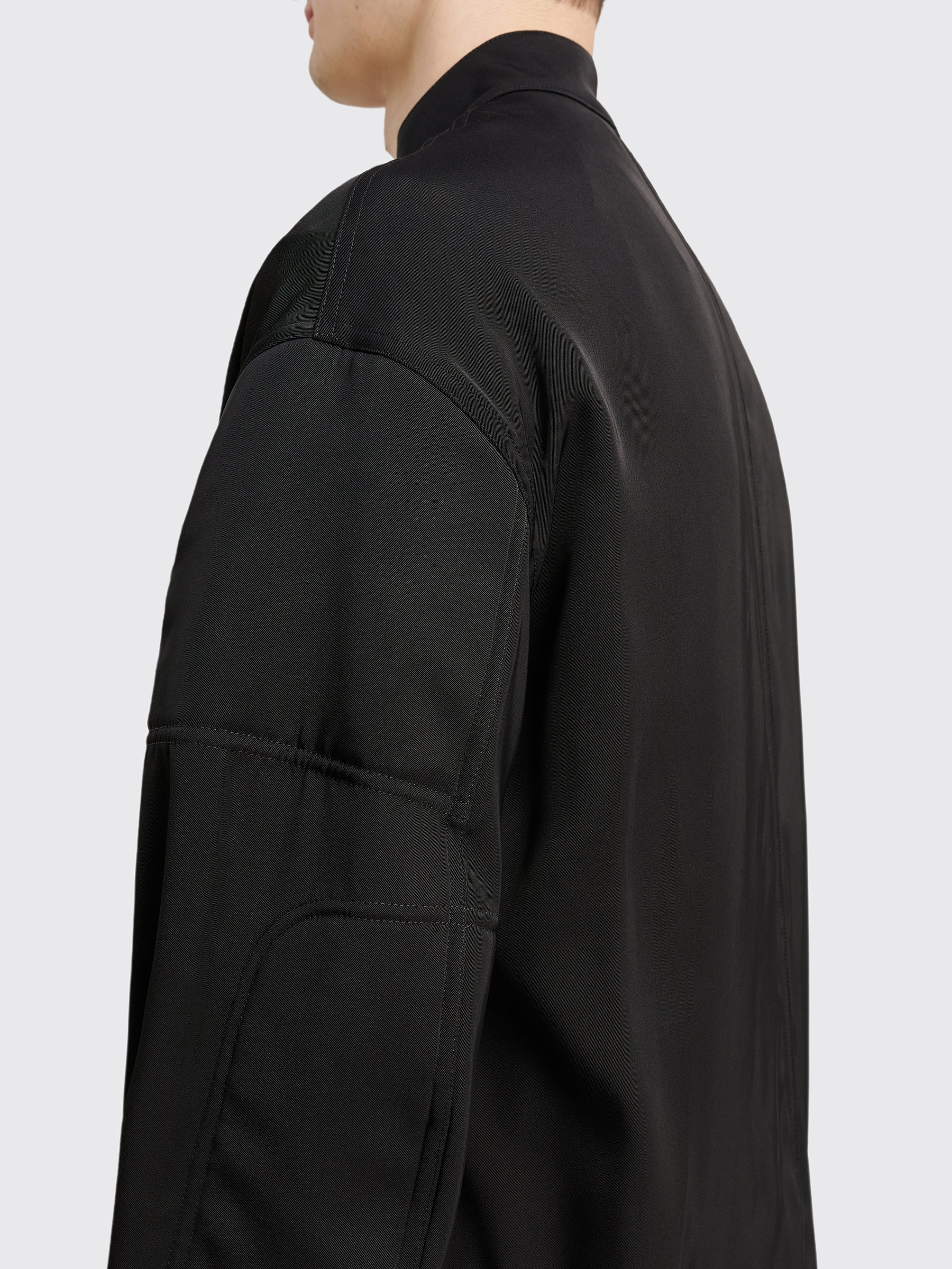 Jil Sander Zippered Short Blouson Jacket Black