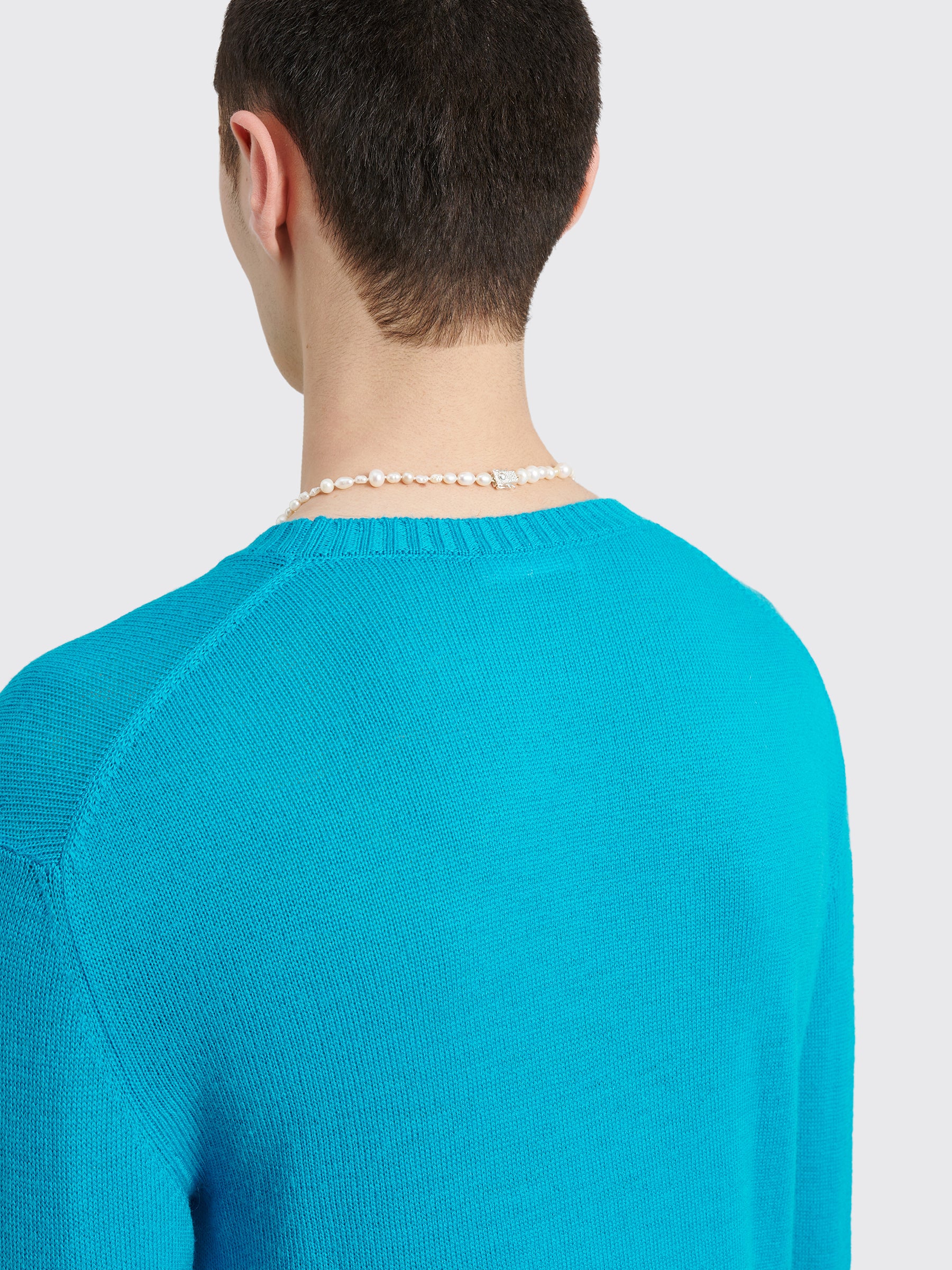 Jil Sander+ Extra Fine Virgin Wool Sweater Caraibi Blue