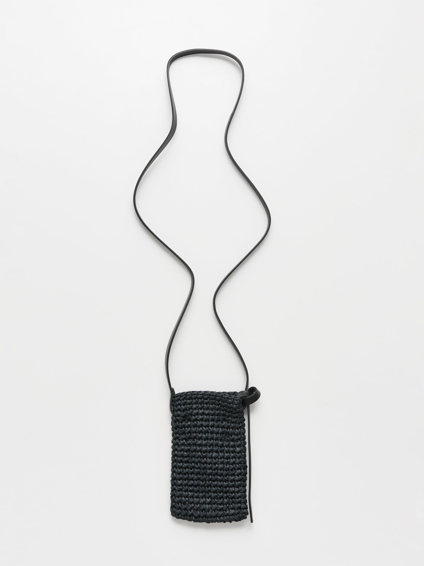 Jil Sander+ Crochet Phone Pocket Bag Black
