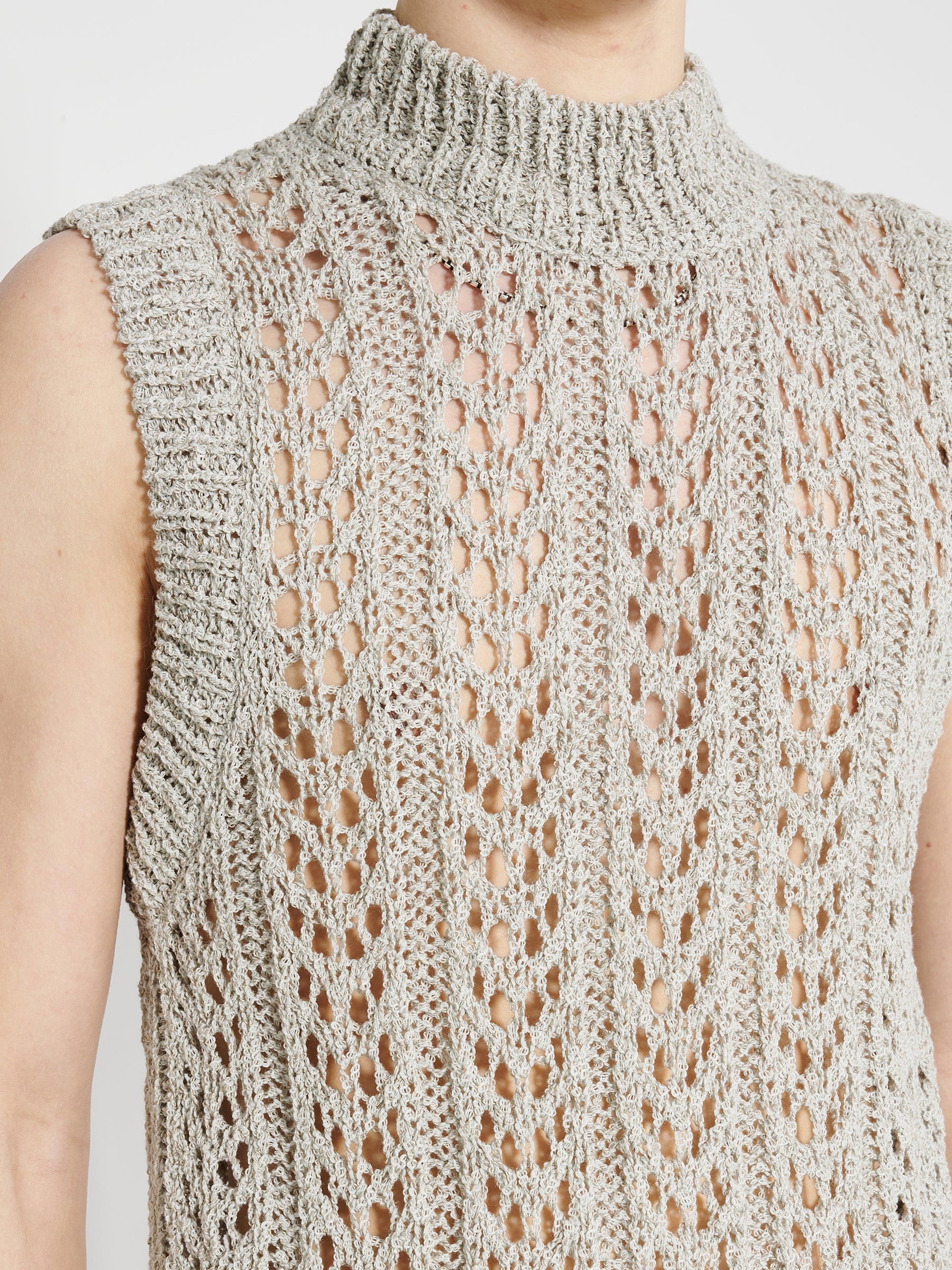 _J.L-A.L_ Redos Knitted Vest Silver Grey