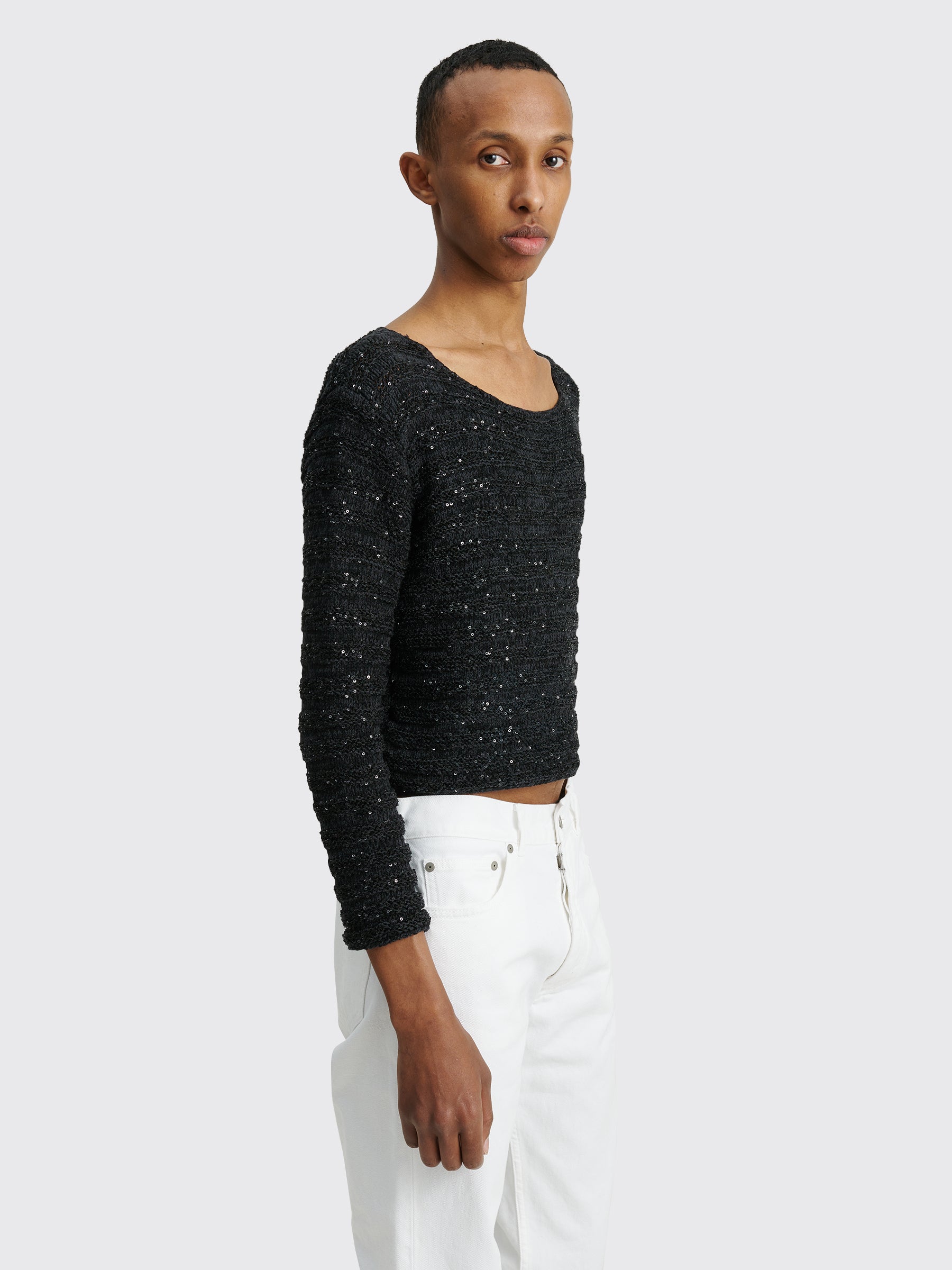 Judy Turner Luc Cropped Sweater Black