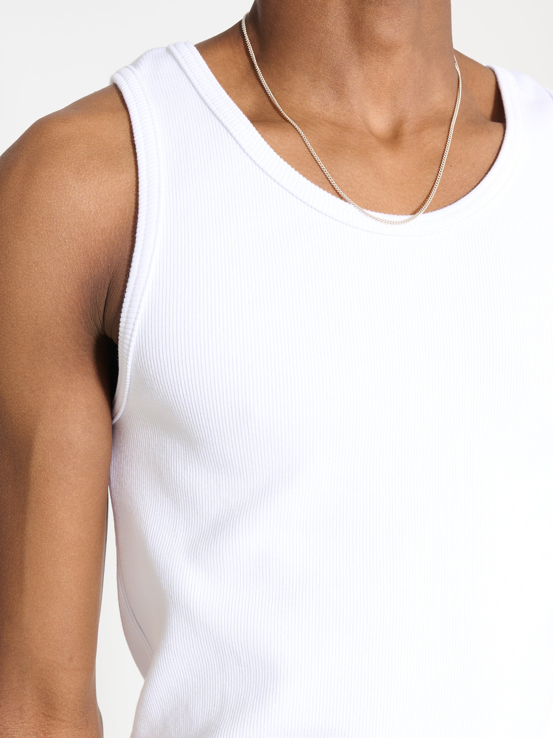 Junya Watanabe MAN Cotton Nylon Rib Knit White