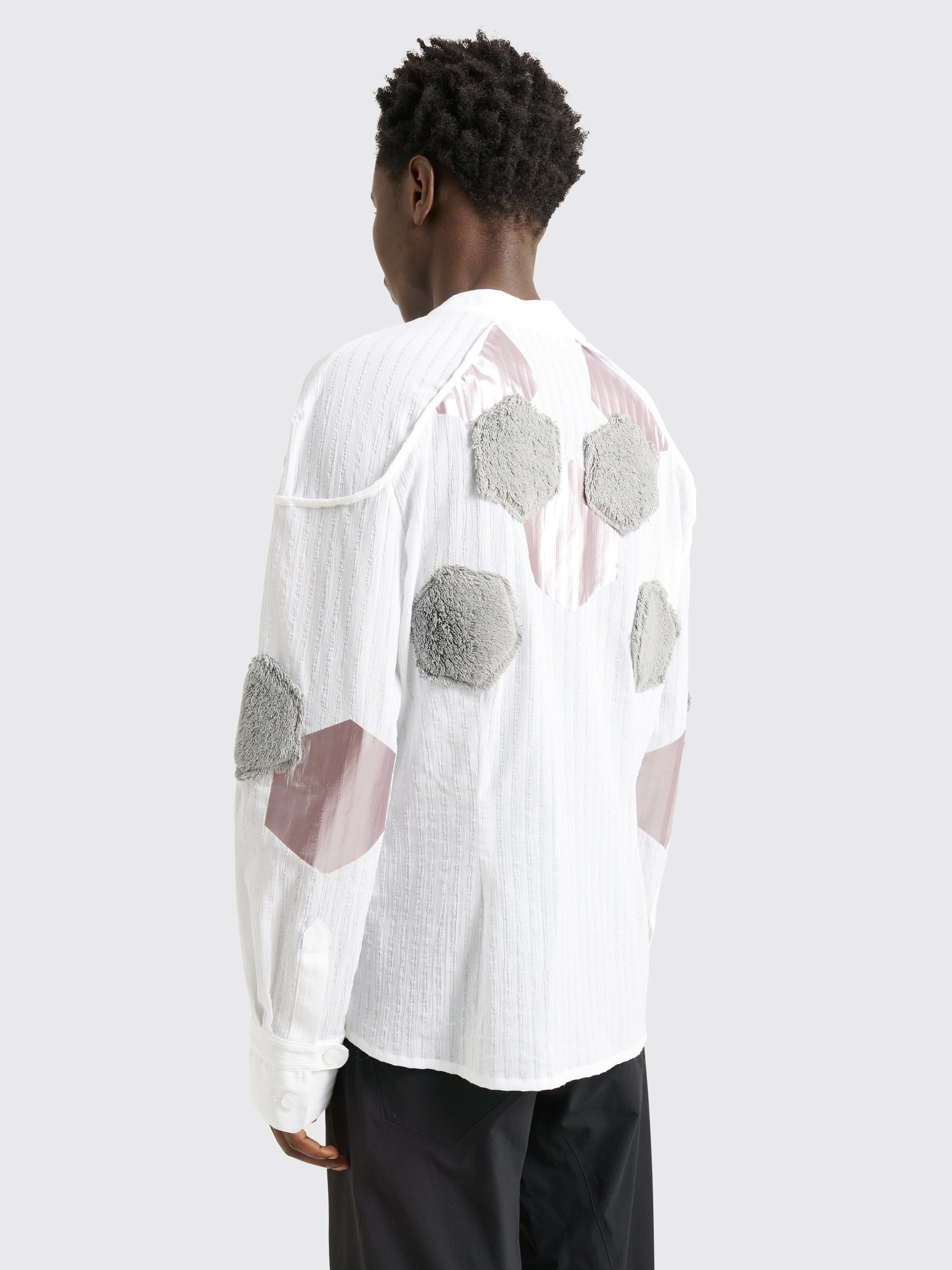 Kiko Kostadinov Danh Applique Shirt Frost White