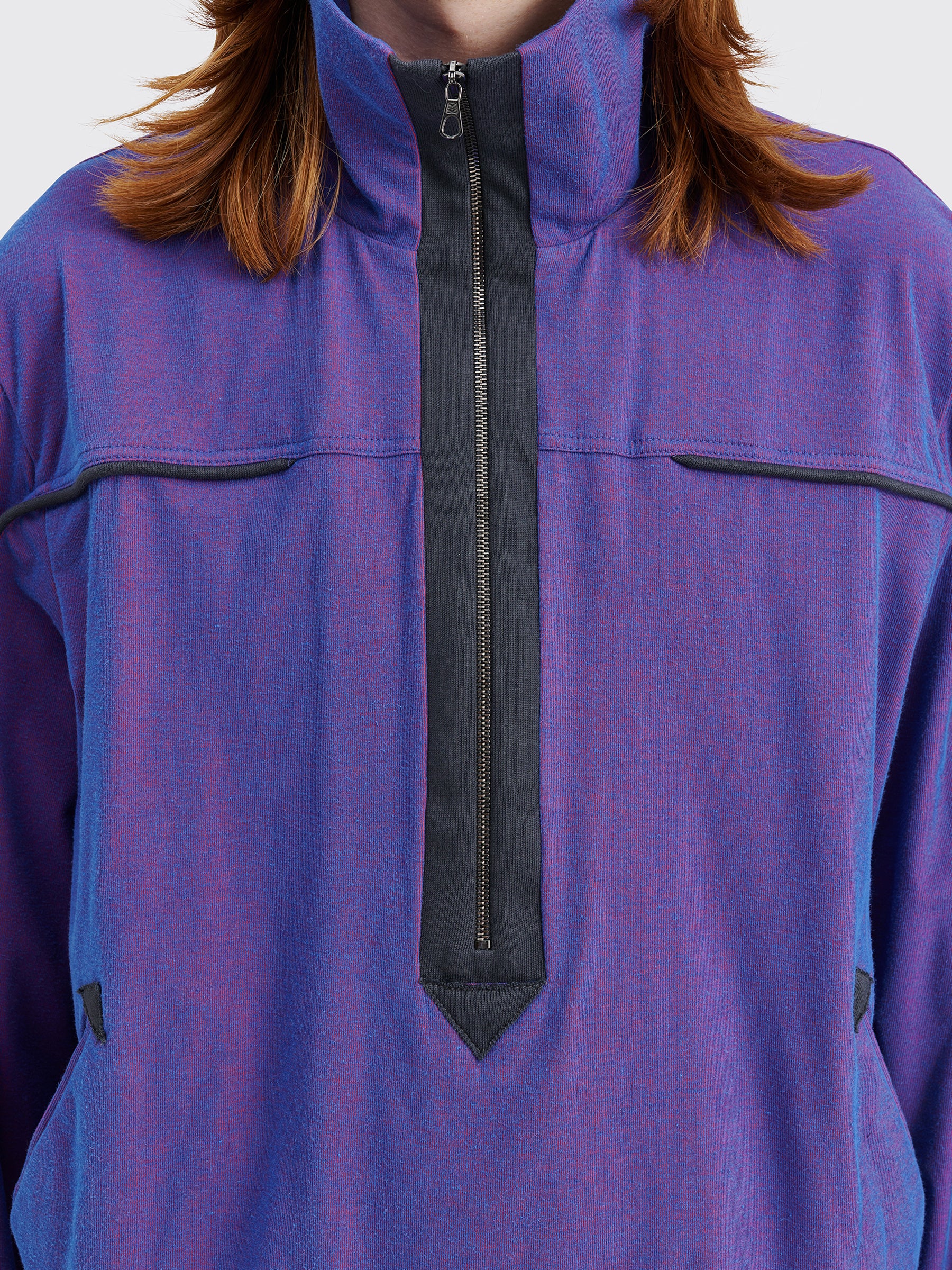 Kiko Kostadinov Agathon Pullover Top Jersey Phlox / Dim Grey
