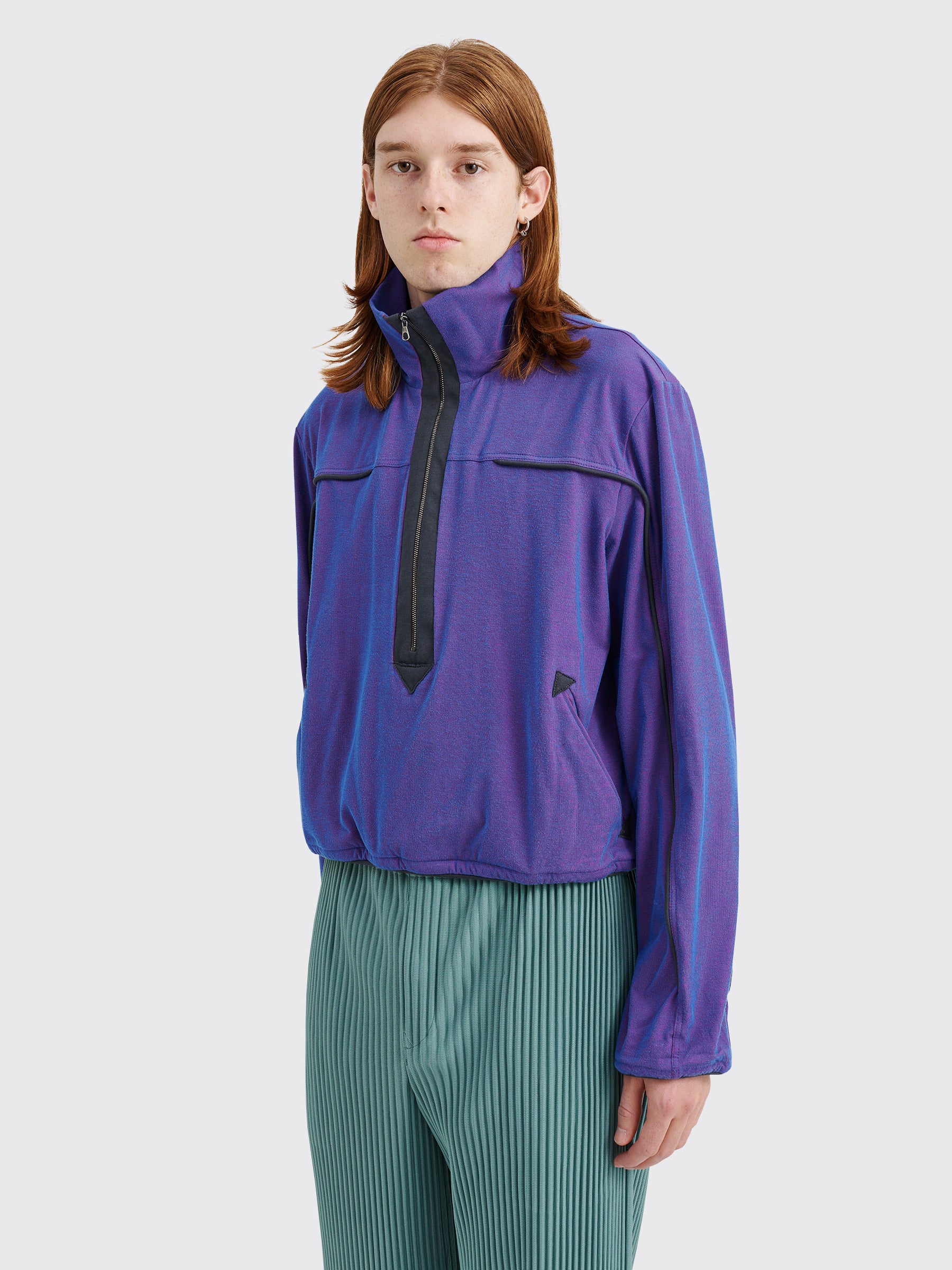 Kiko Kostadinov Agathon Pullover Top Jersey Phlox / Dim Grey