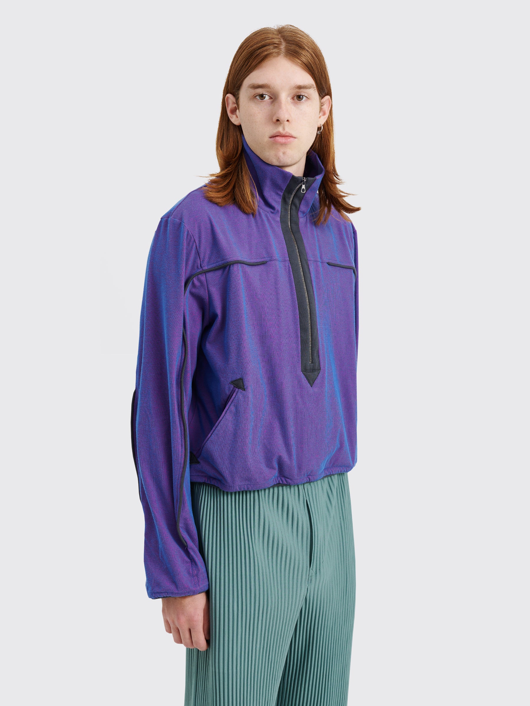 Kiko Kostadinov Agathon Pullover Top Jersey Phlox / Dim Grey