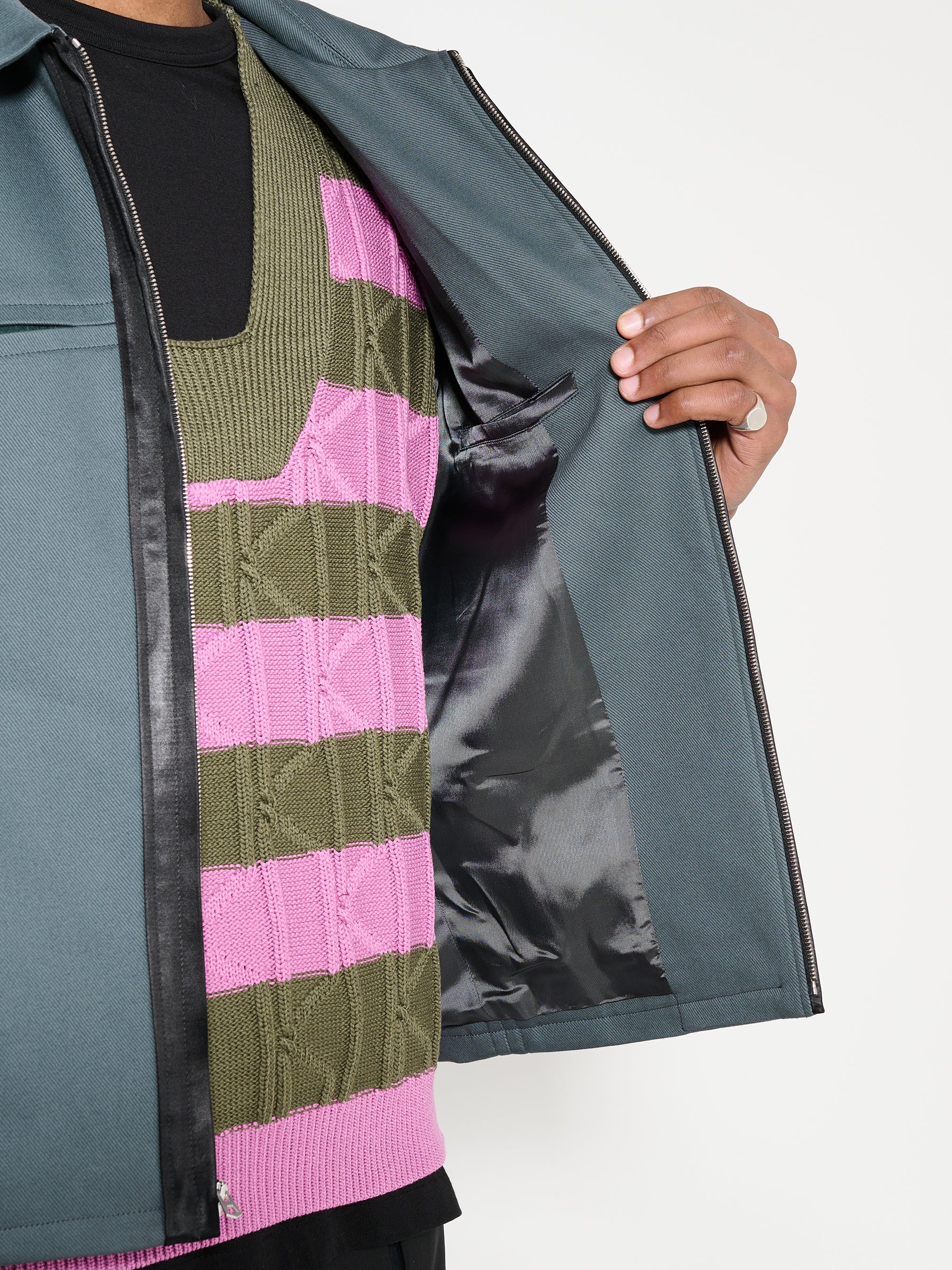 Kiko Kostadinov Ugo Blouson Stone Grey / Deep Green