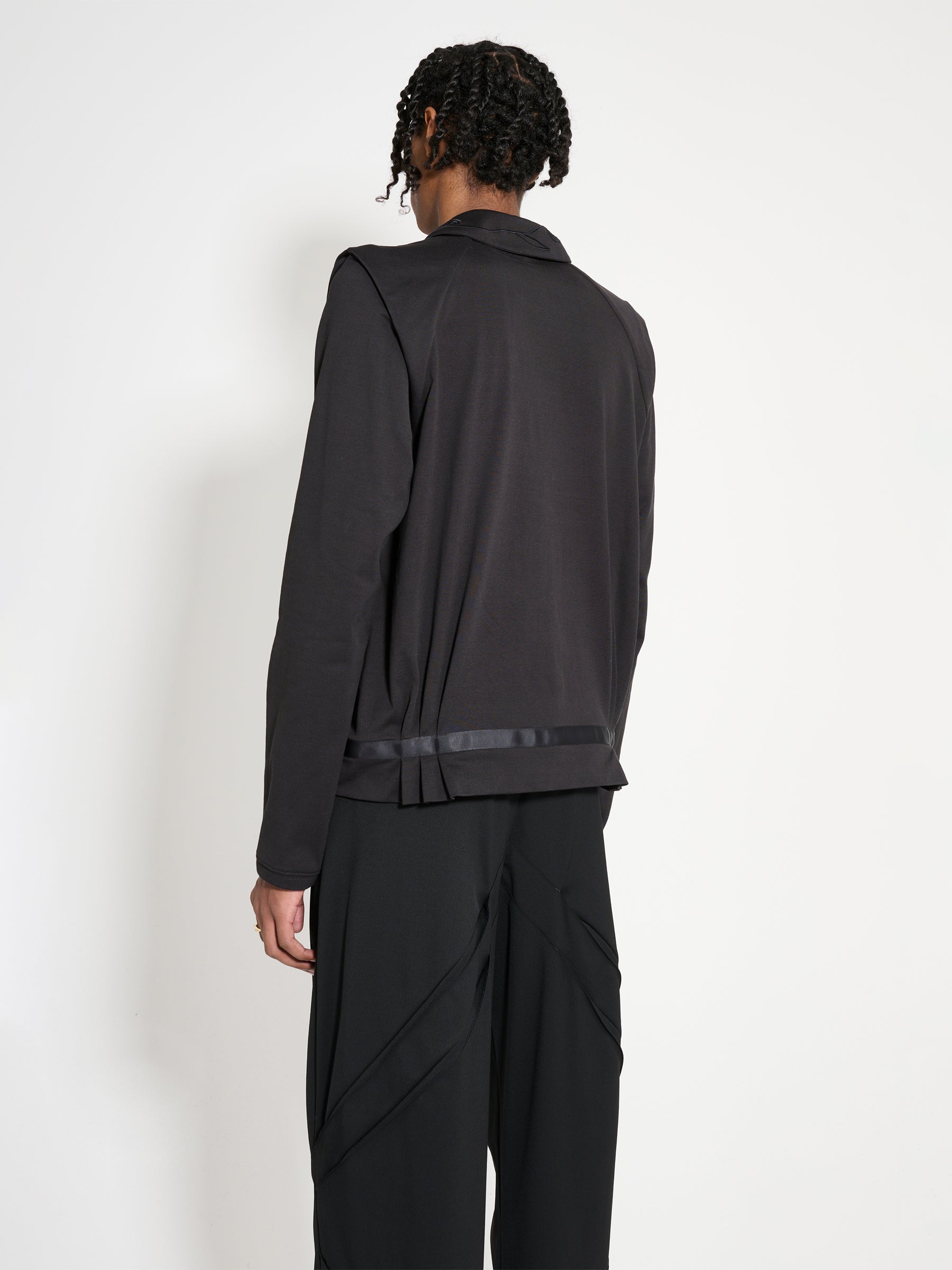 Kiko Kostadinov Wrapped Collar Jersey Jet Black
