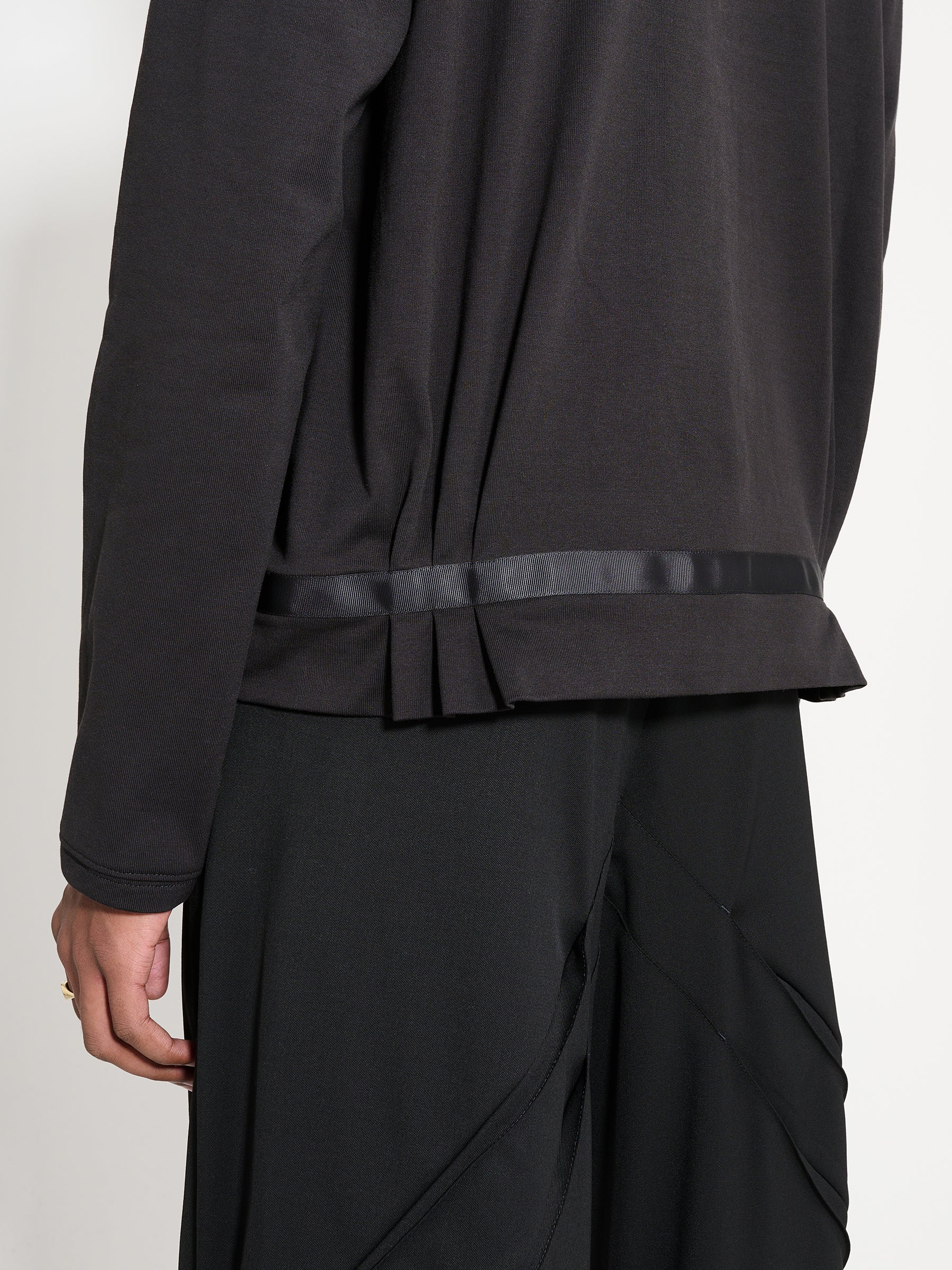 Kiko Kostadinov Wrapped Collar Jersey Jet Black
