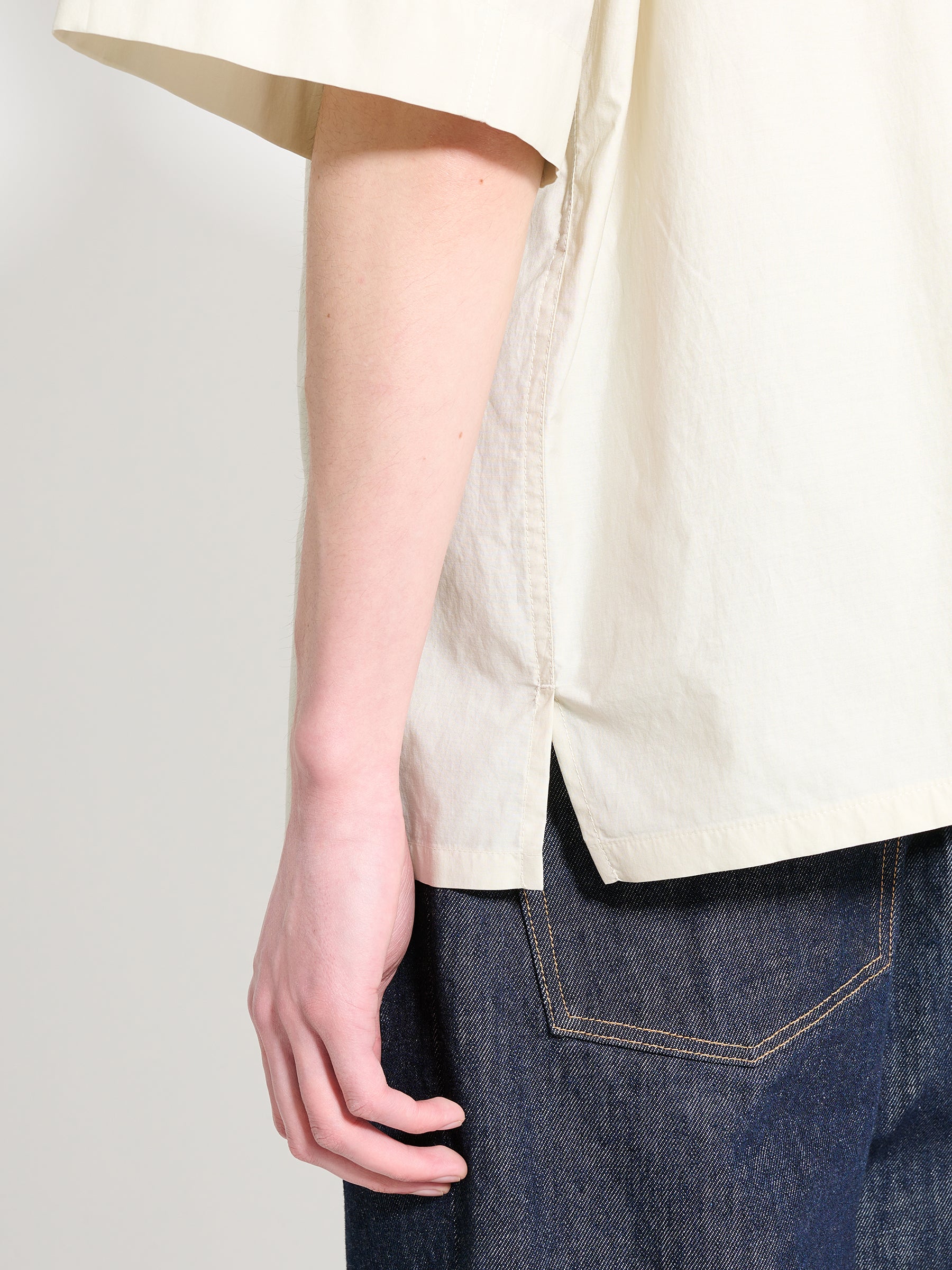 Lemaire Short Sleeve Pyjama Shirt Pale Mastic