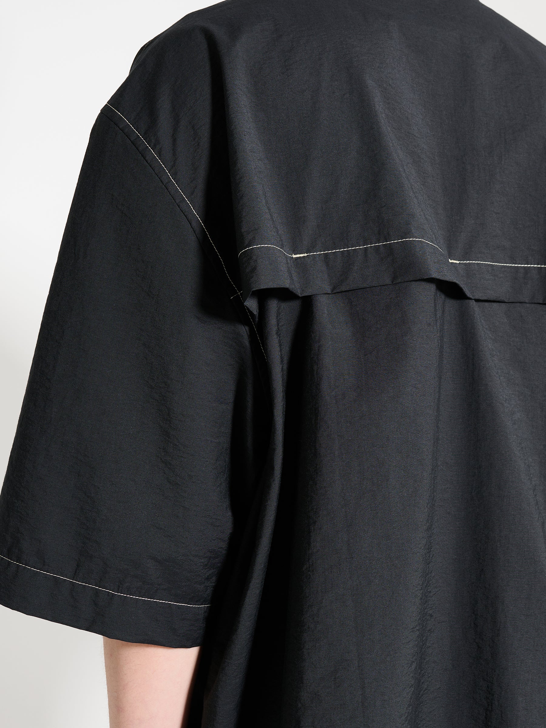 Lemaire Double Pocket Short Sleeve Shirt Black