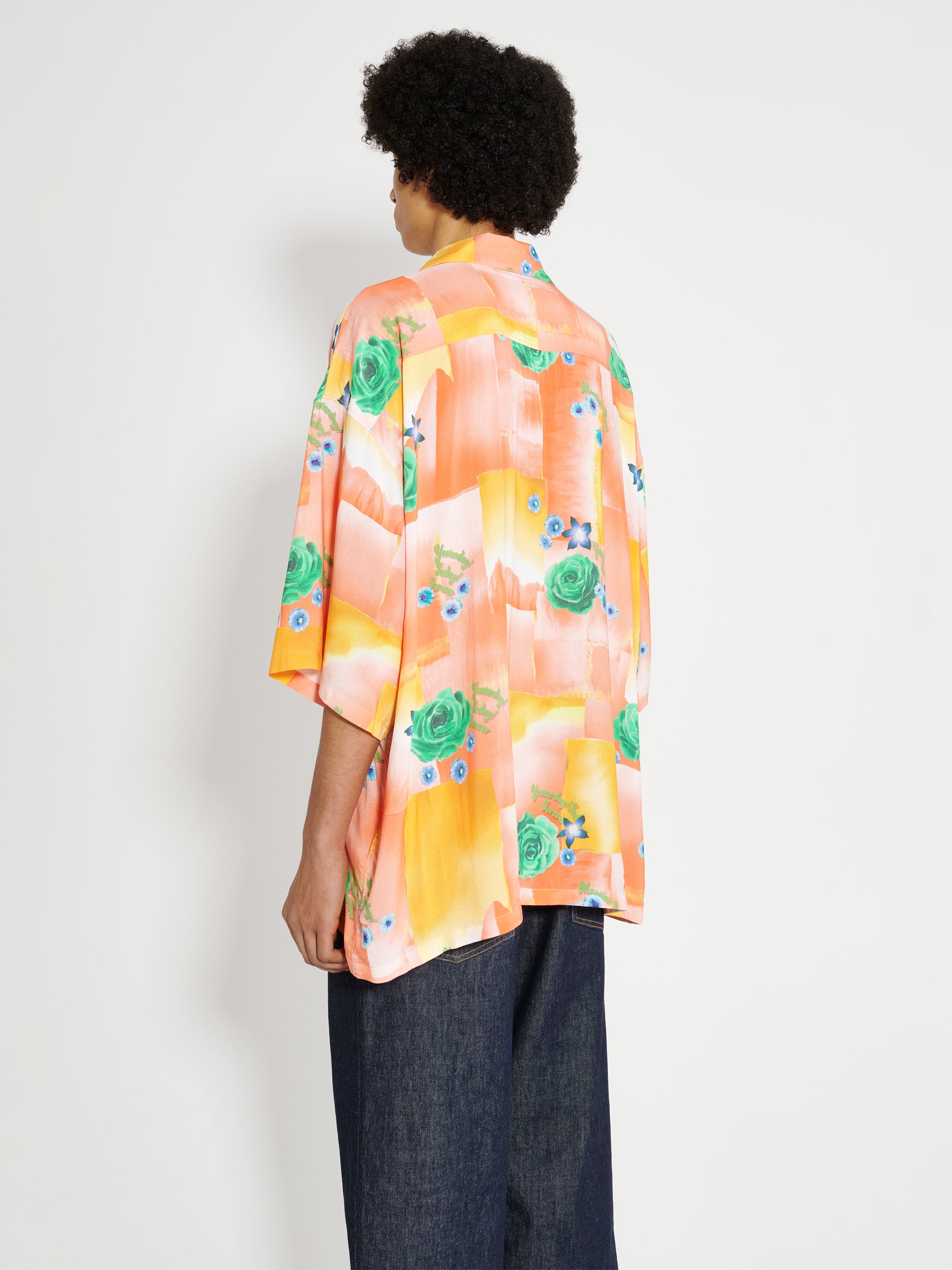 Martine Rose Boxy Hawaiian Shirt Today Floral Coral