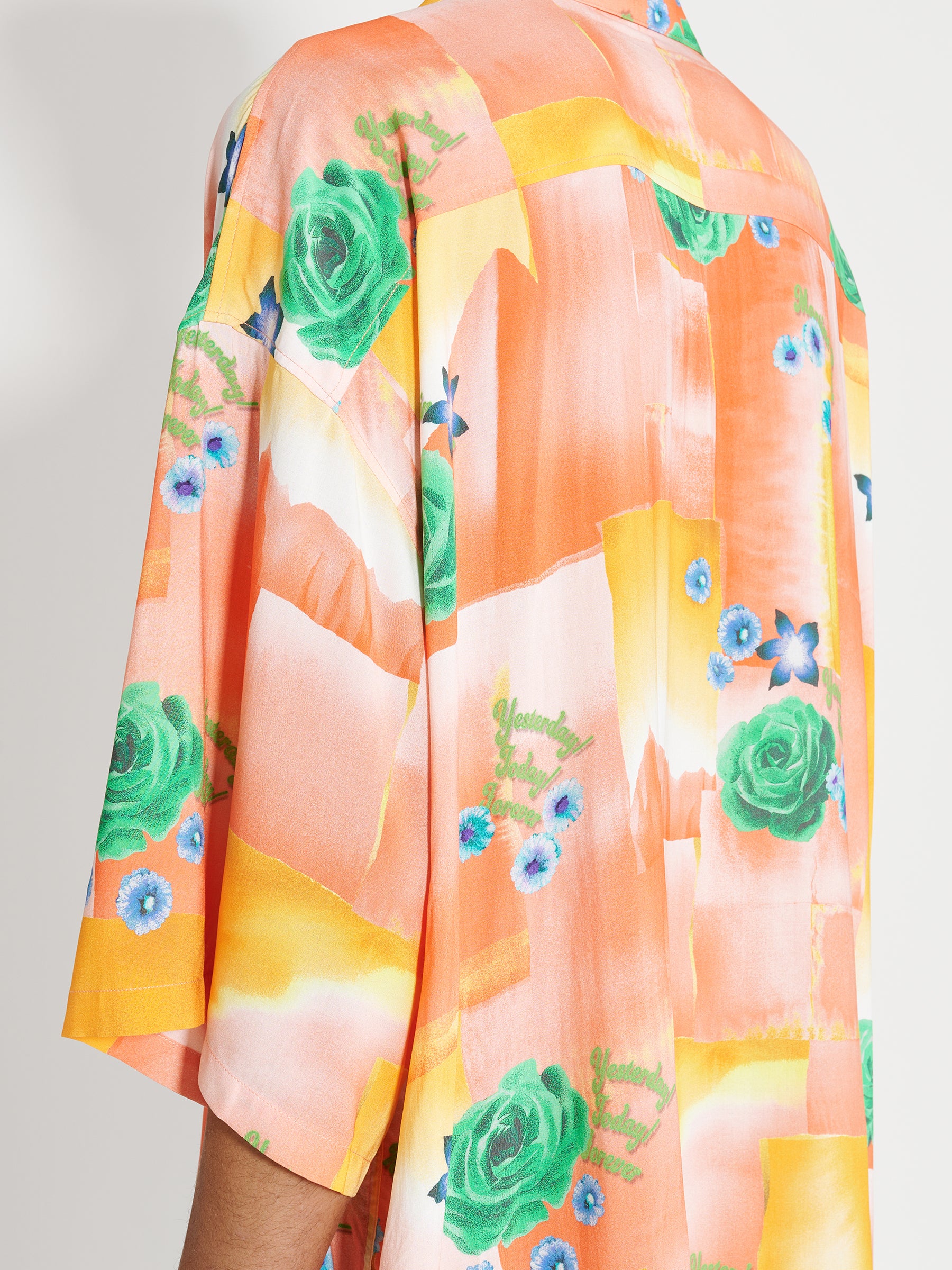 Martine Rose Boxy Hawaiian Shirt Today Floral Coral