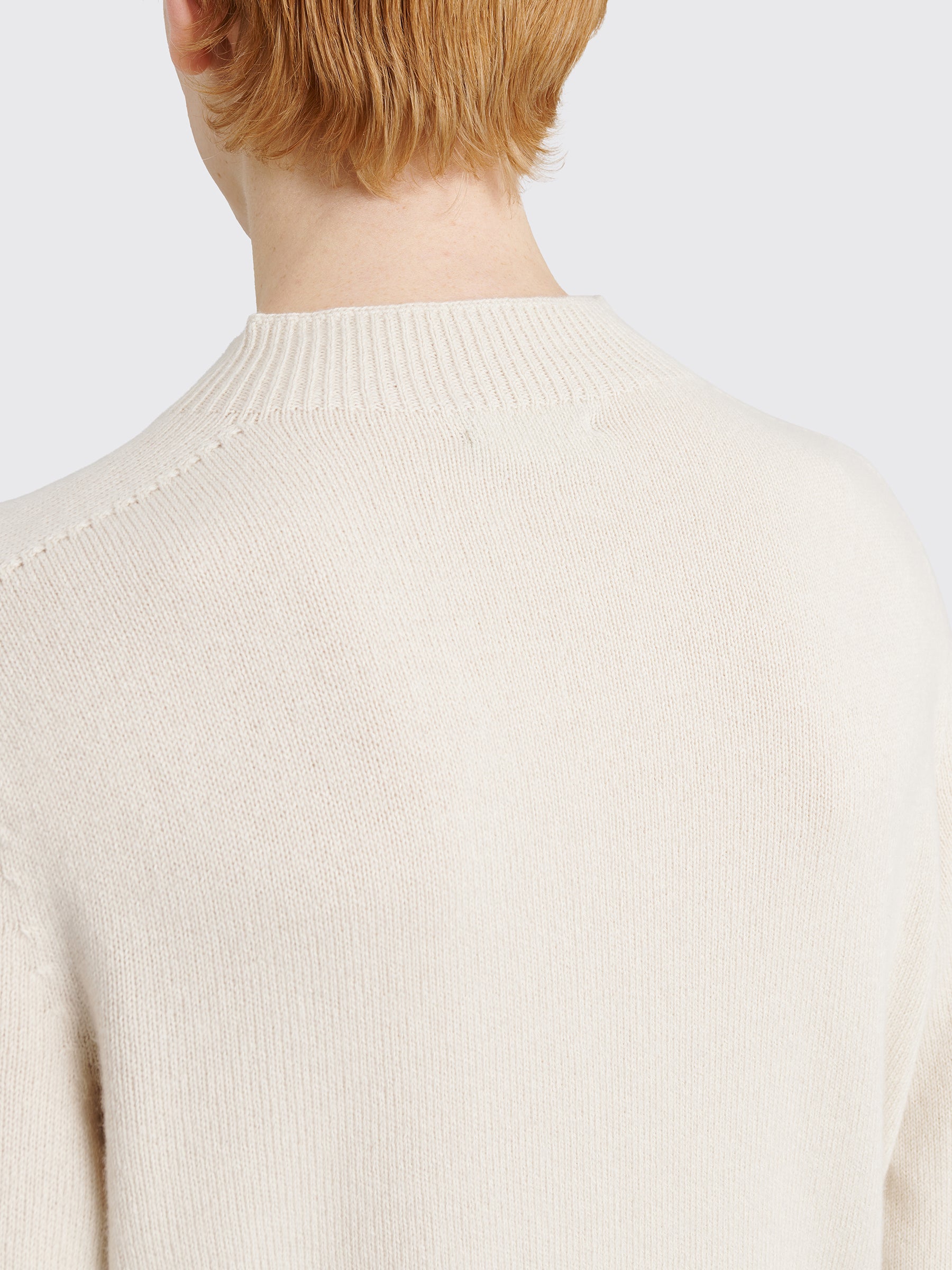 Margaret Howell Saddle Crew Neck Cashmere Cotton Twist Sandstone