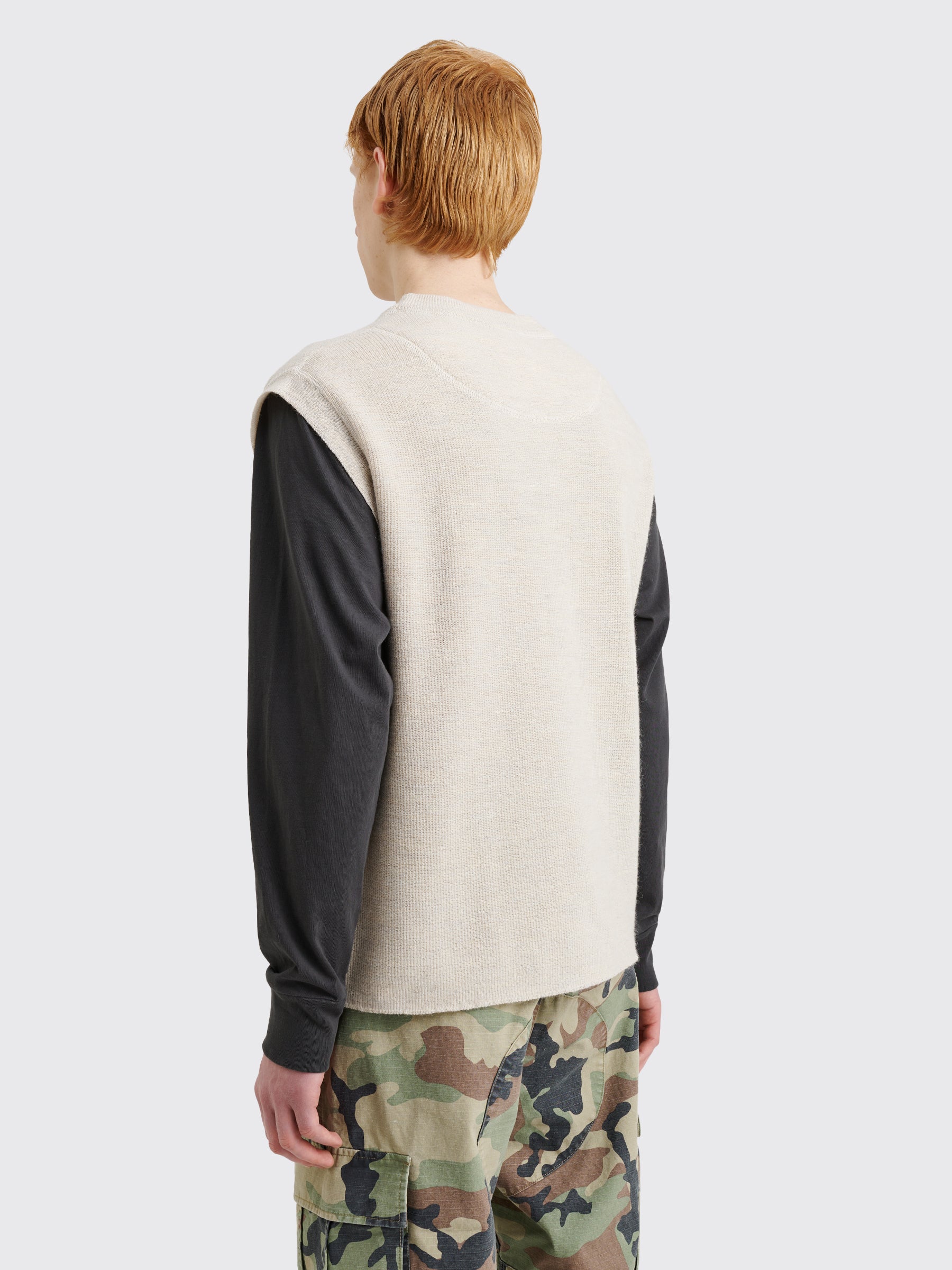 Margaret Howell MHL Crew Neck Slipover Utility Wool Chalk