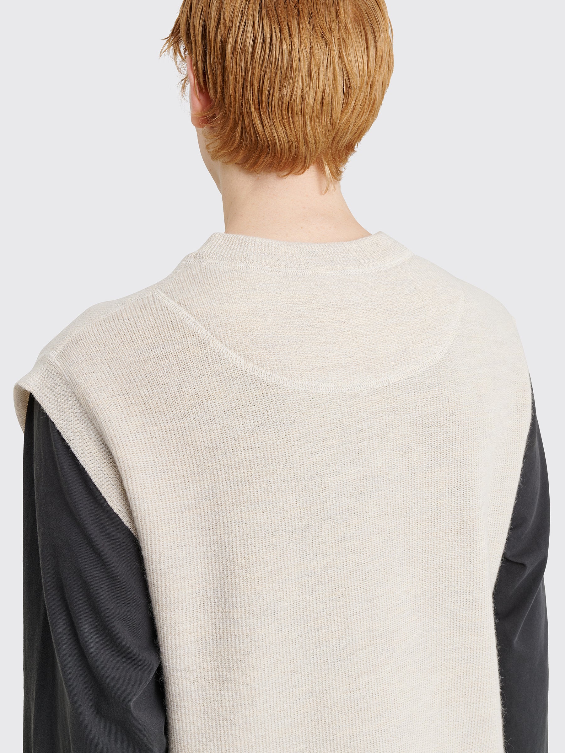 Margaret Howell MHL Crew Neck Slipover Utility Wool Chalk