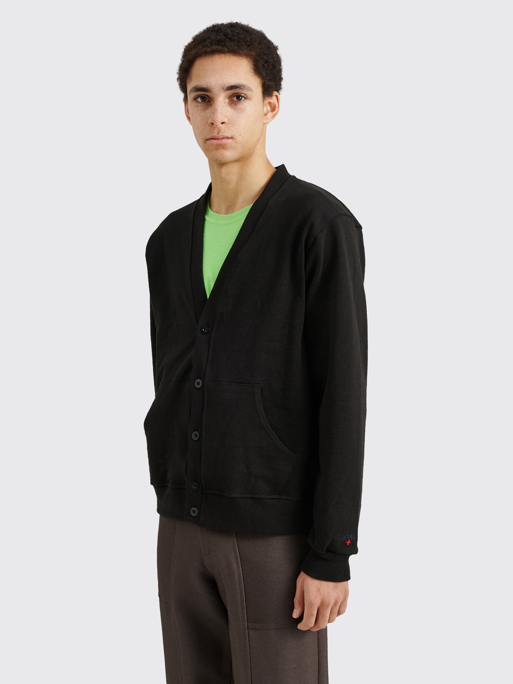 Noah x The Cure Rugby Cardigan Black