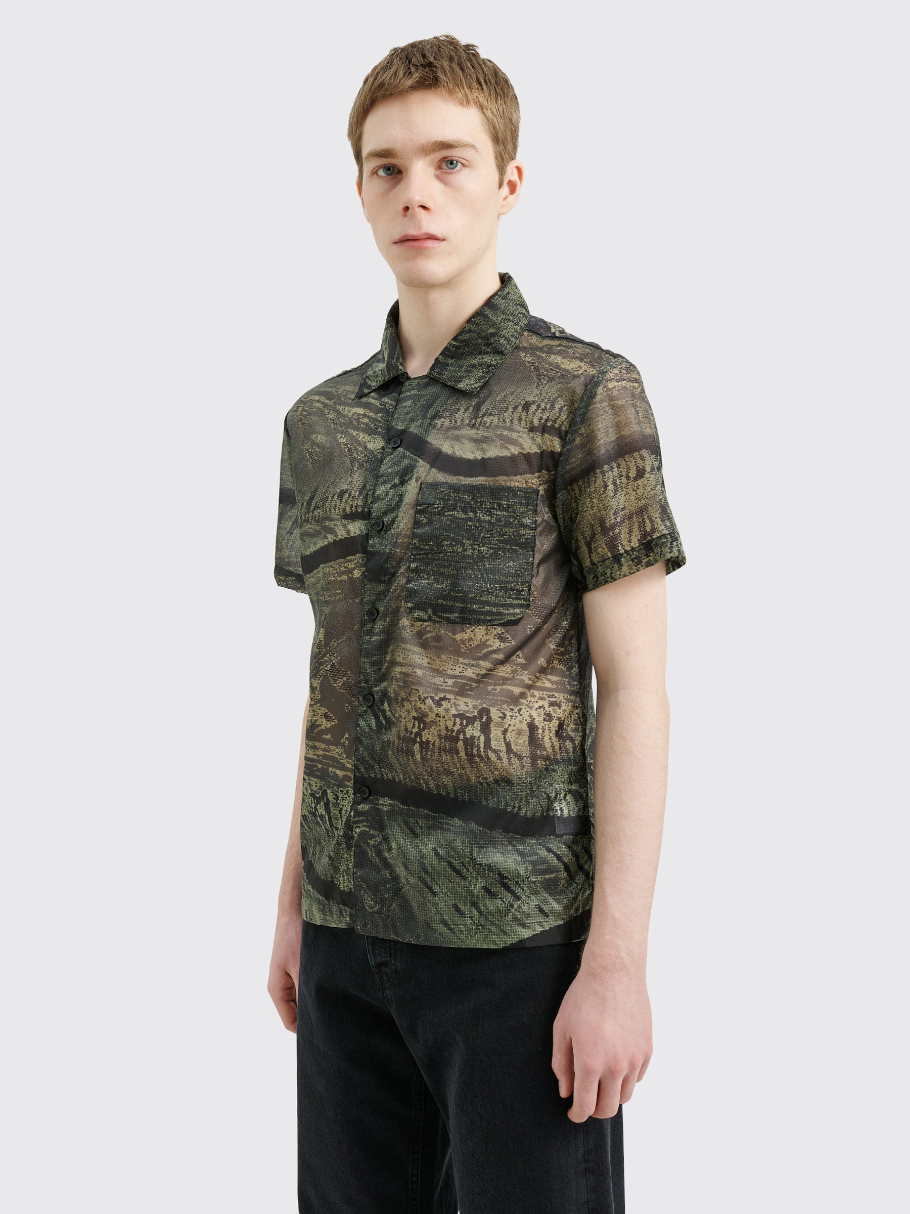Olly Shinder Camouflage Shirt Forest Green
