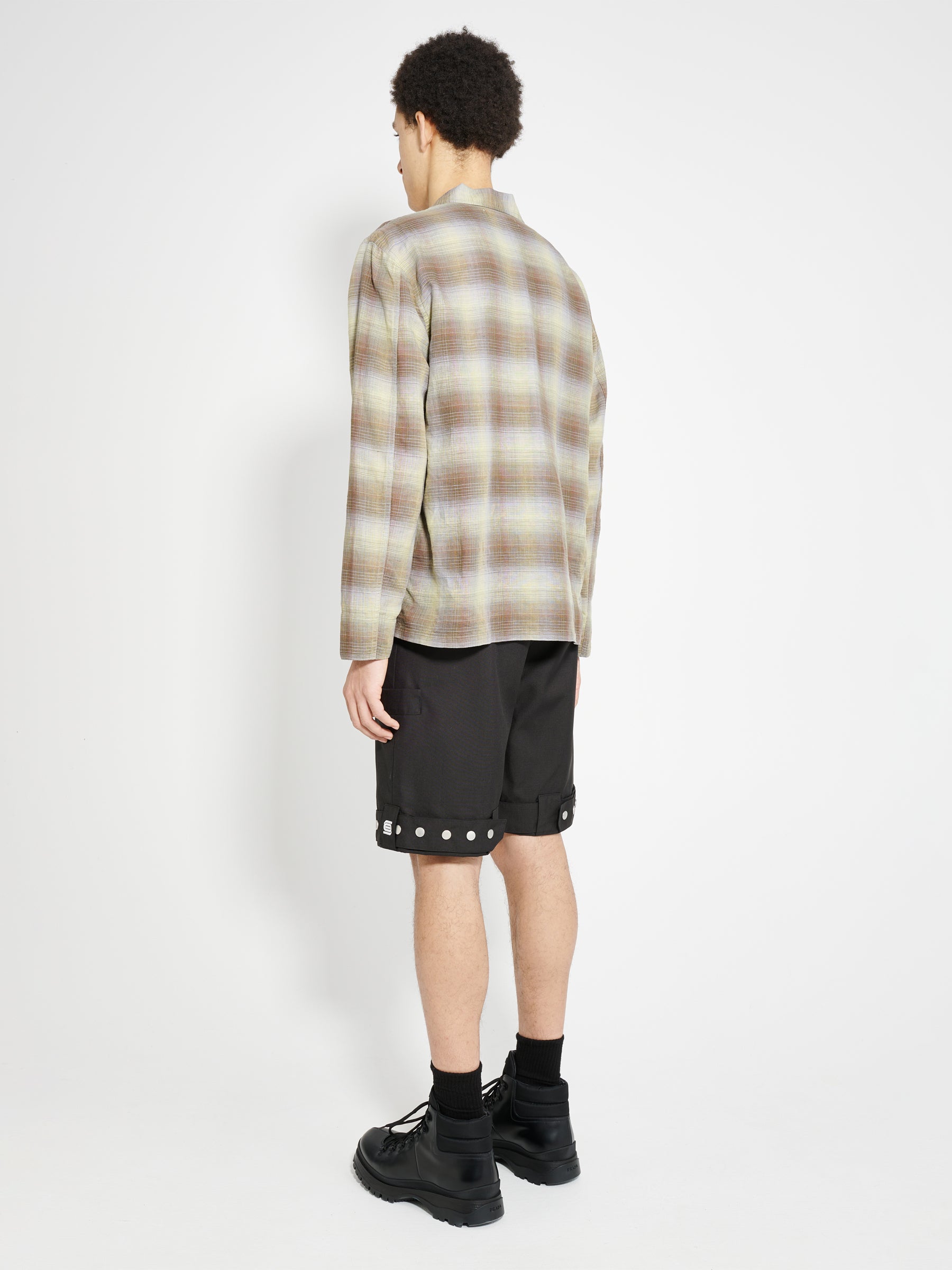 Olly Shinder Press Stud Shorts Black