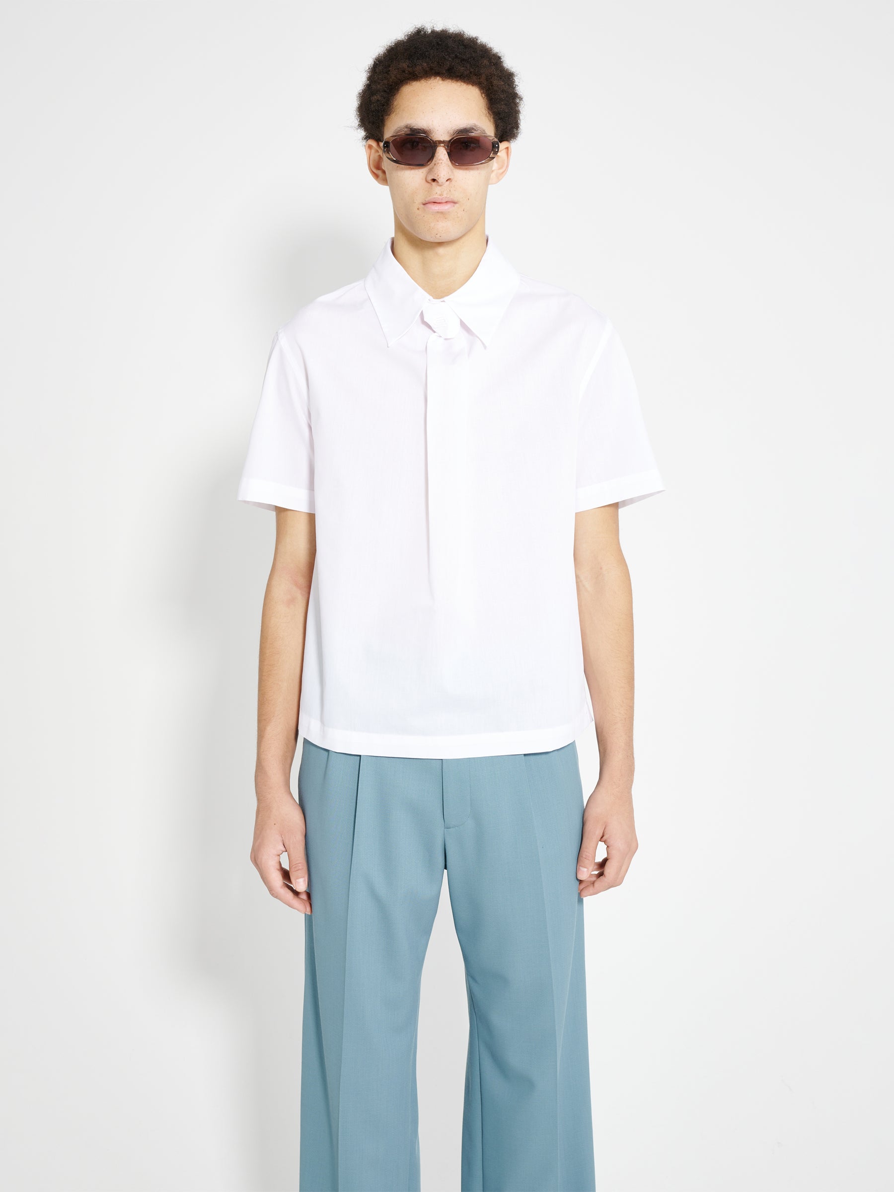 Olly Shinder Vanishing Tie Shirt White
