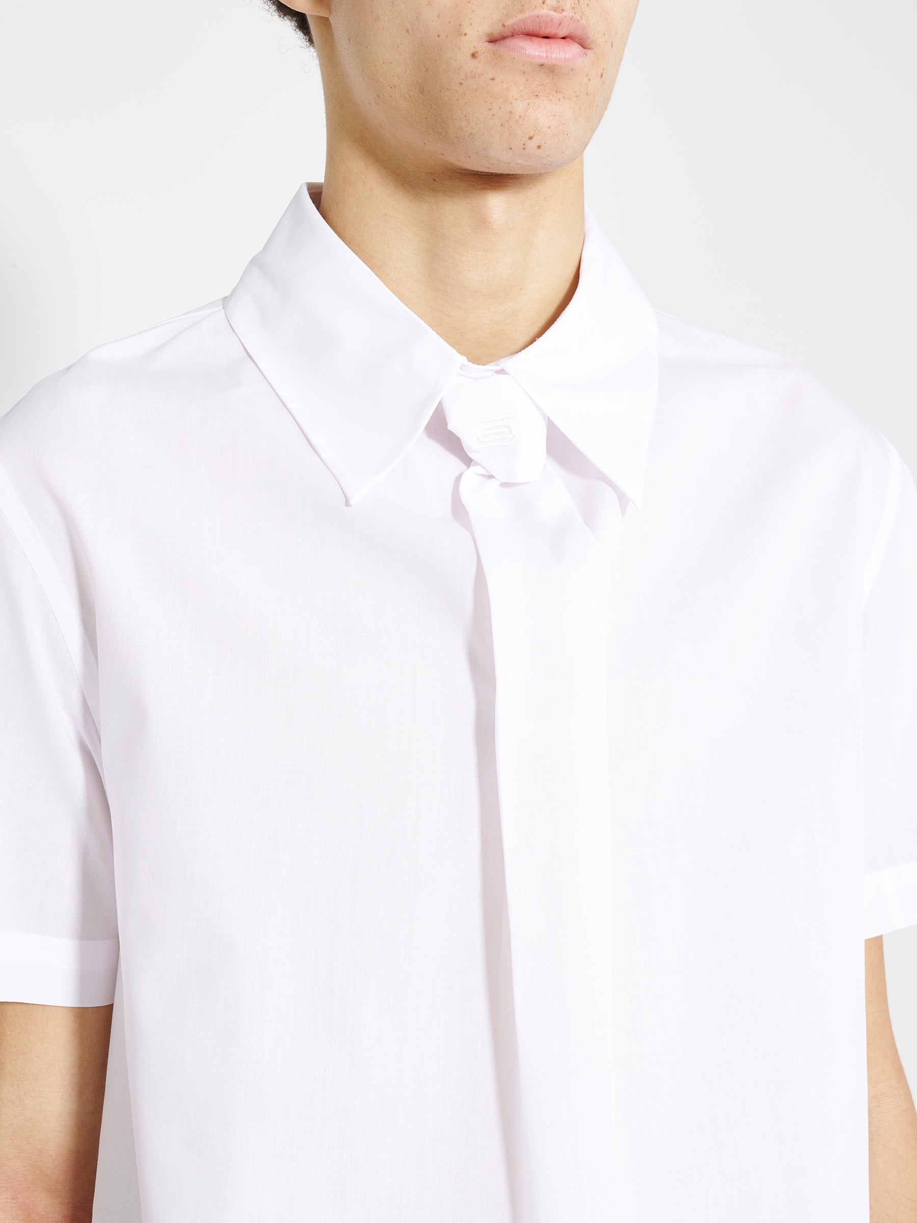 Olly Shinder Vanishing Tie Shirt White