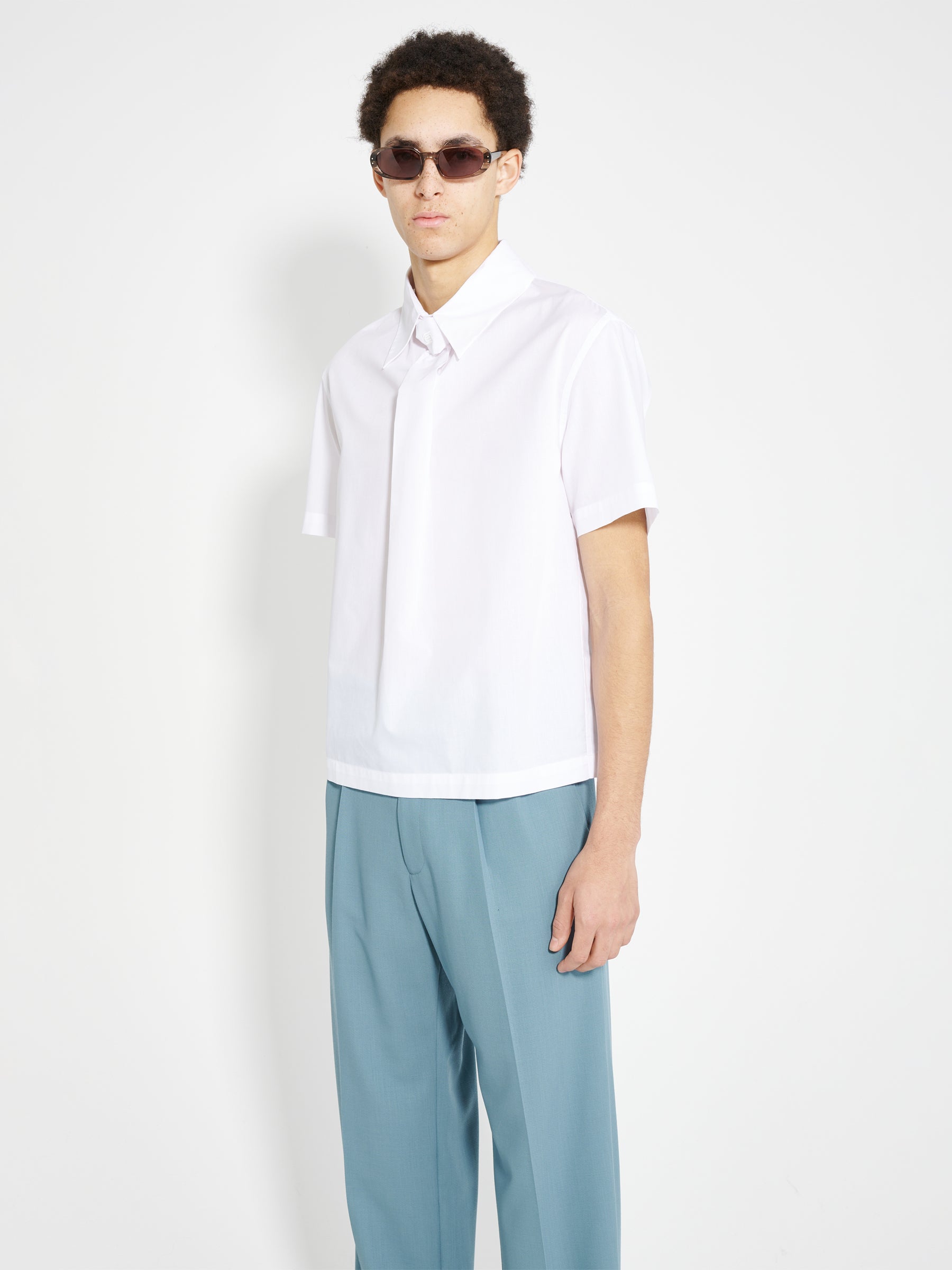 Olly Shinder Vanishing Tie Shirt White