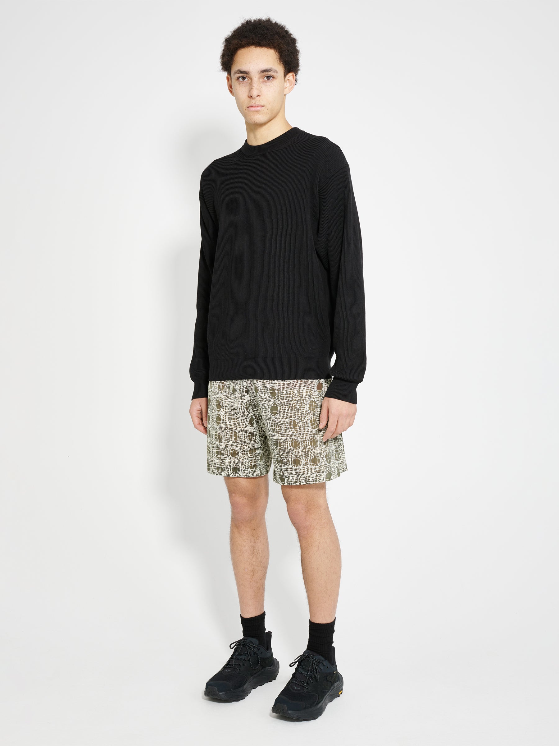 Olly Shinder Warp Print Sport Shorts Printed Green