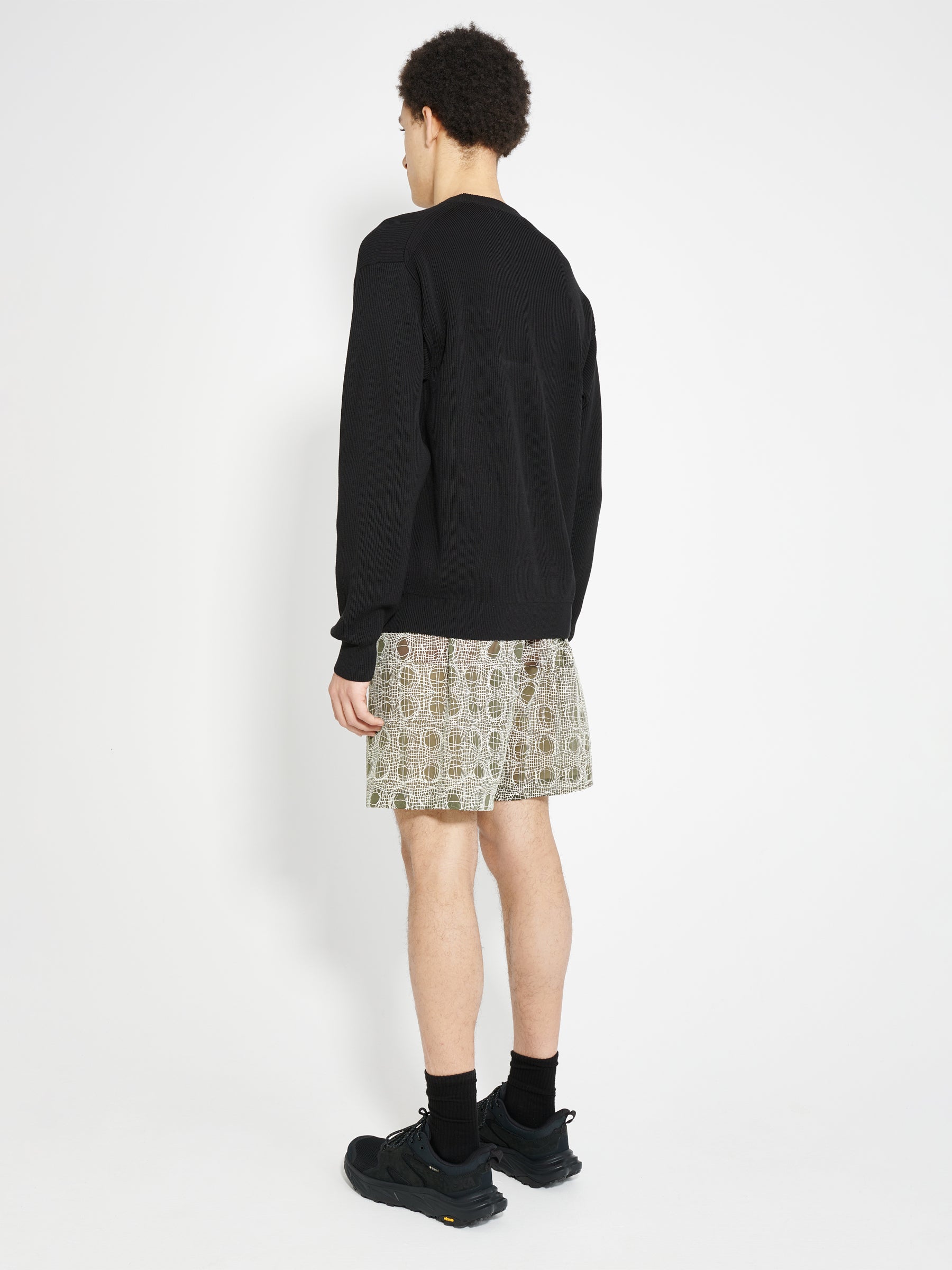 Olly Shinder Warp Print Sport Shorts Printed Green