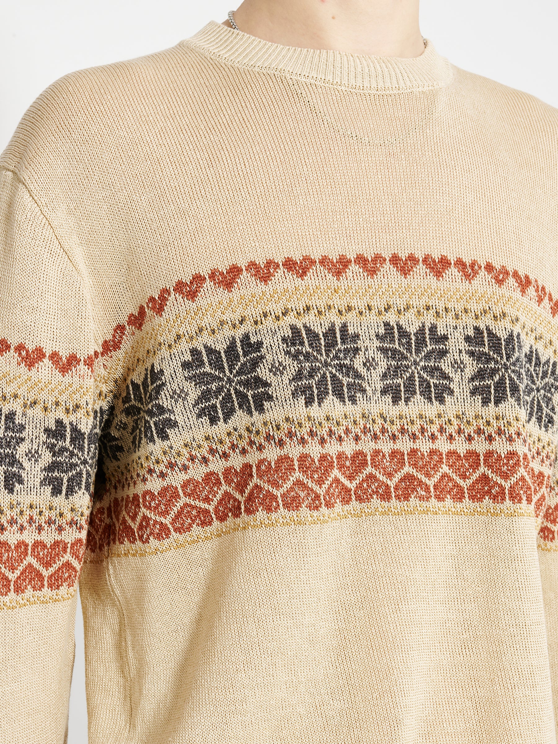 Our Legacy Base Roundneck Snow Fairisle Hemp