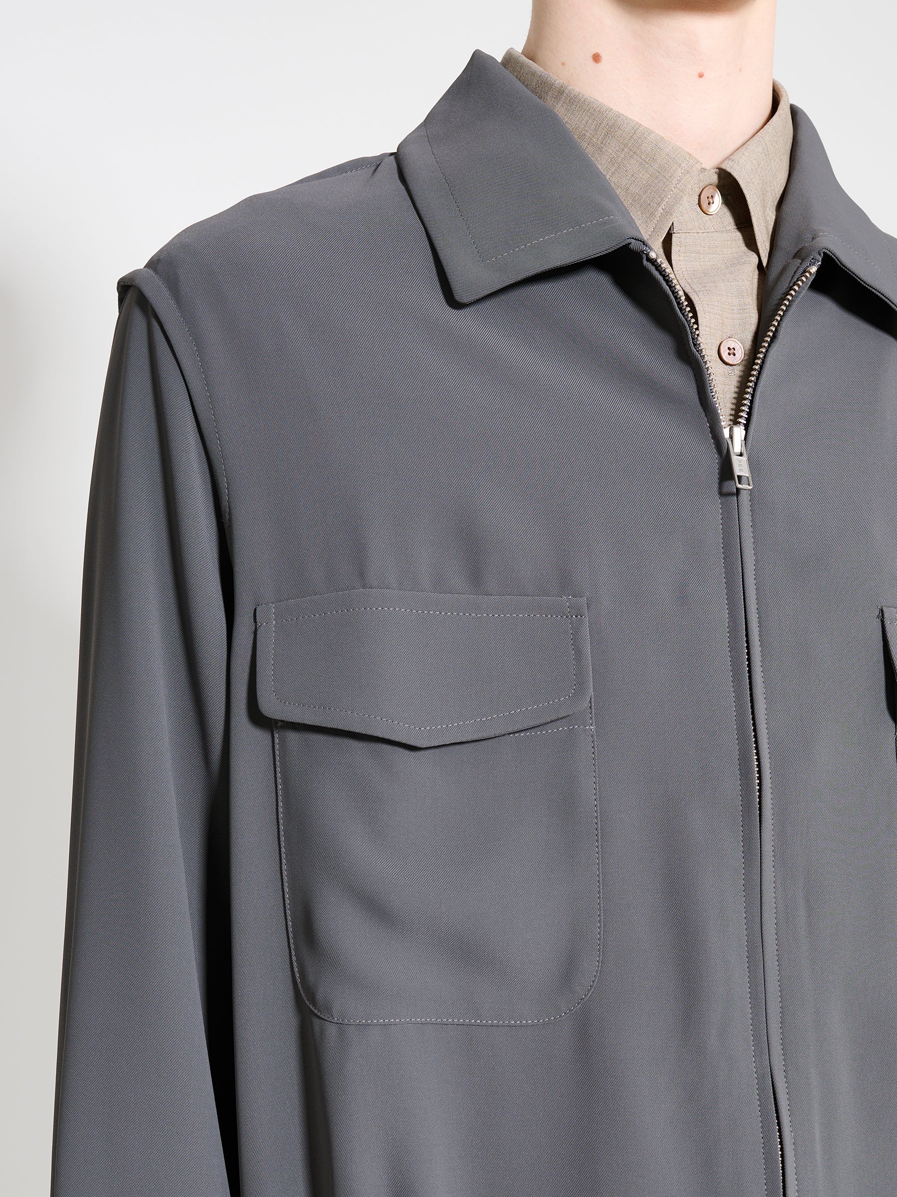 Random Identities Simmo Vintage Zip Up Blouson Grey